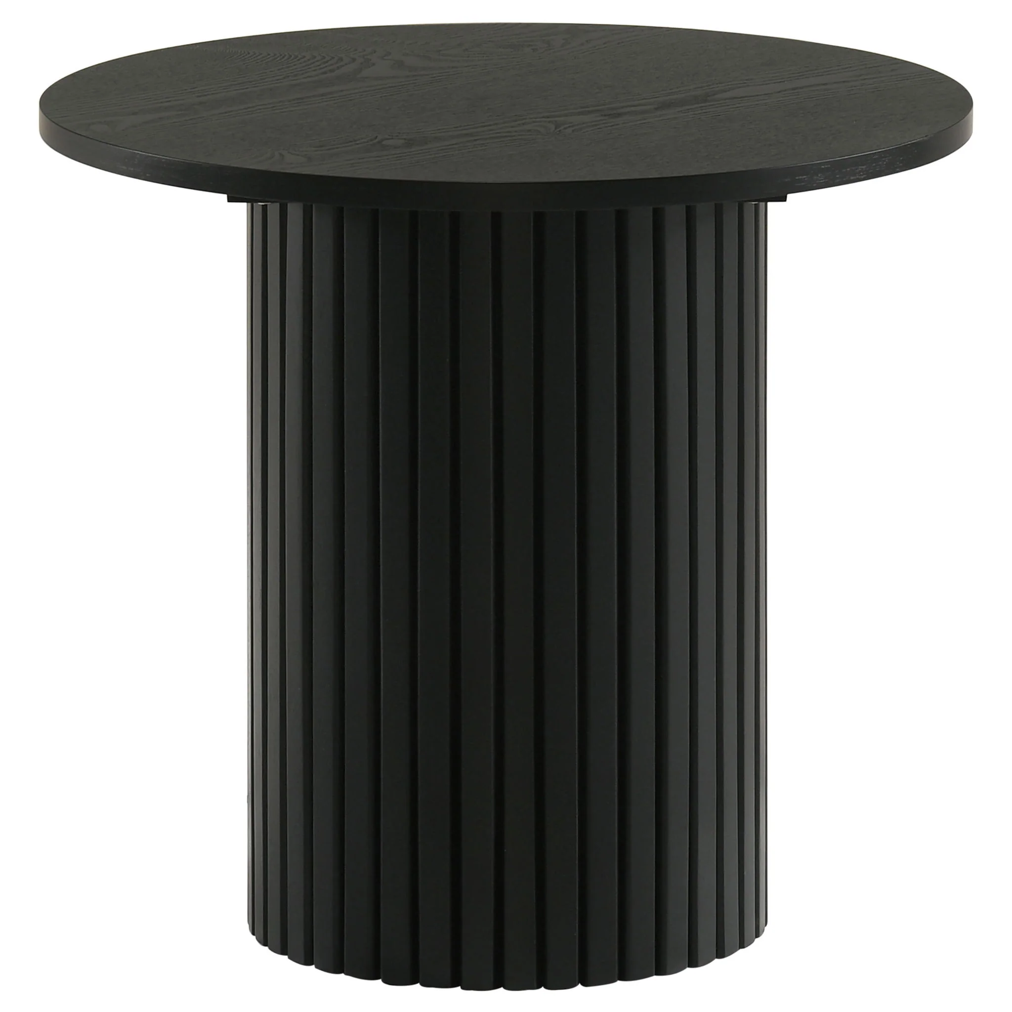 Hamlyn 3-piece Round Fluted Coffee and End Table Set Black - Image 2