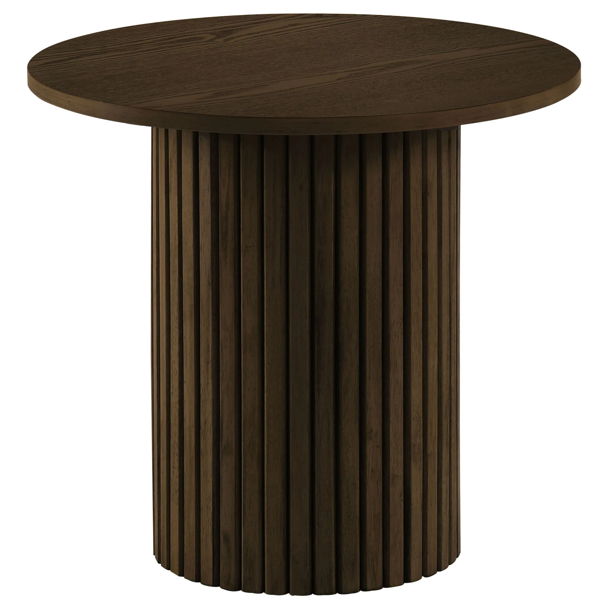Hamlyn 3-piece Round Fluted Coffee and End Table Set Walnut - Image 2