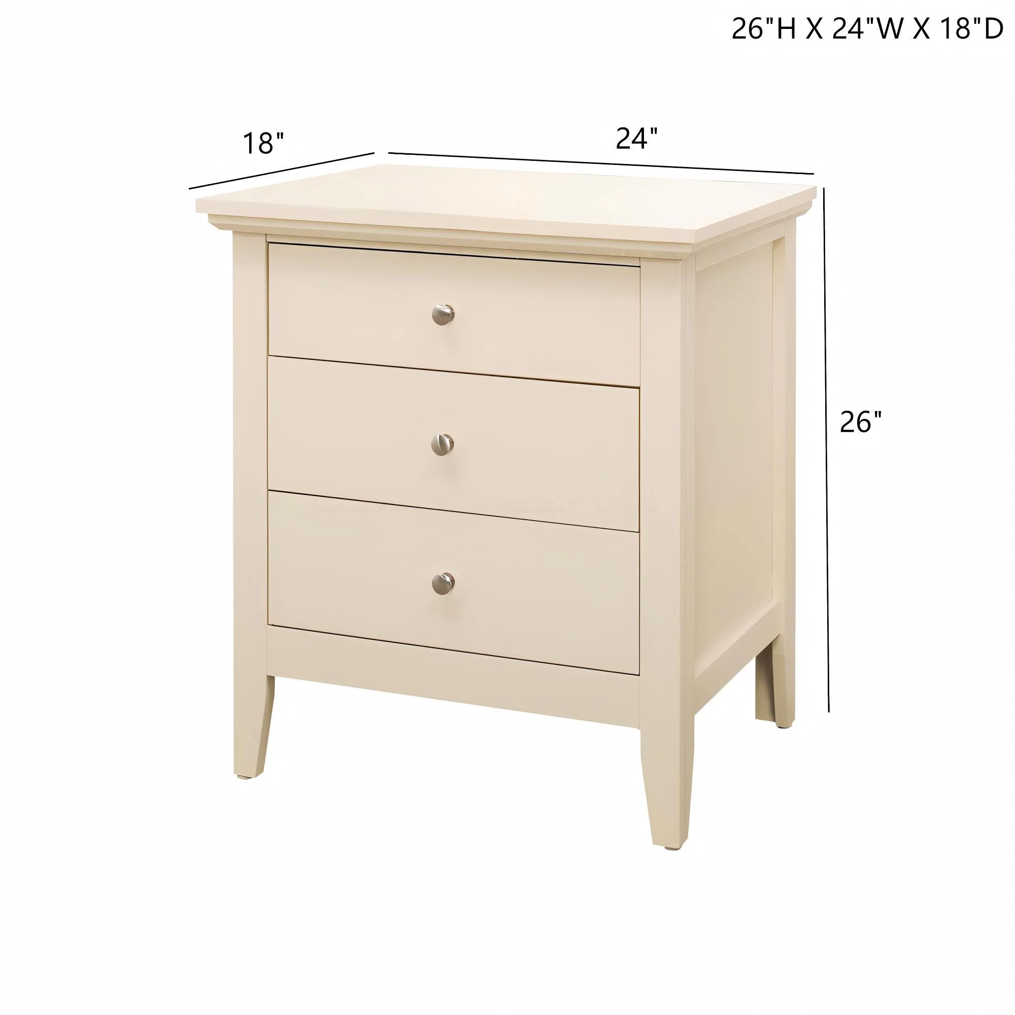 3 Drawer Nightstand & Dove Tailed Drawers - Image 25
