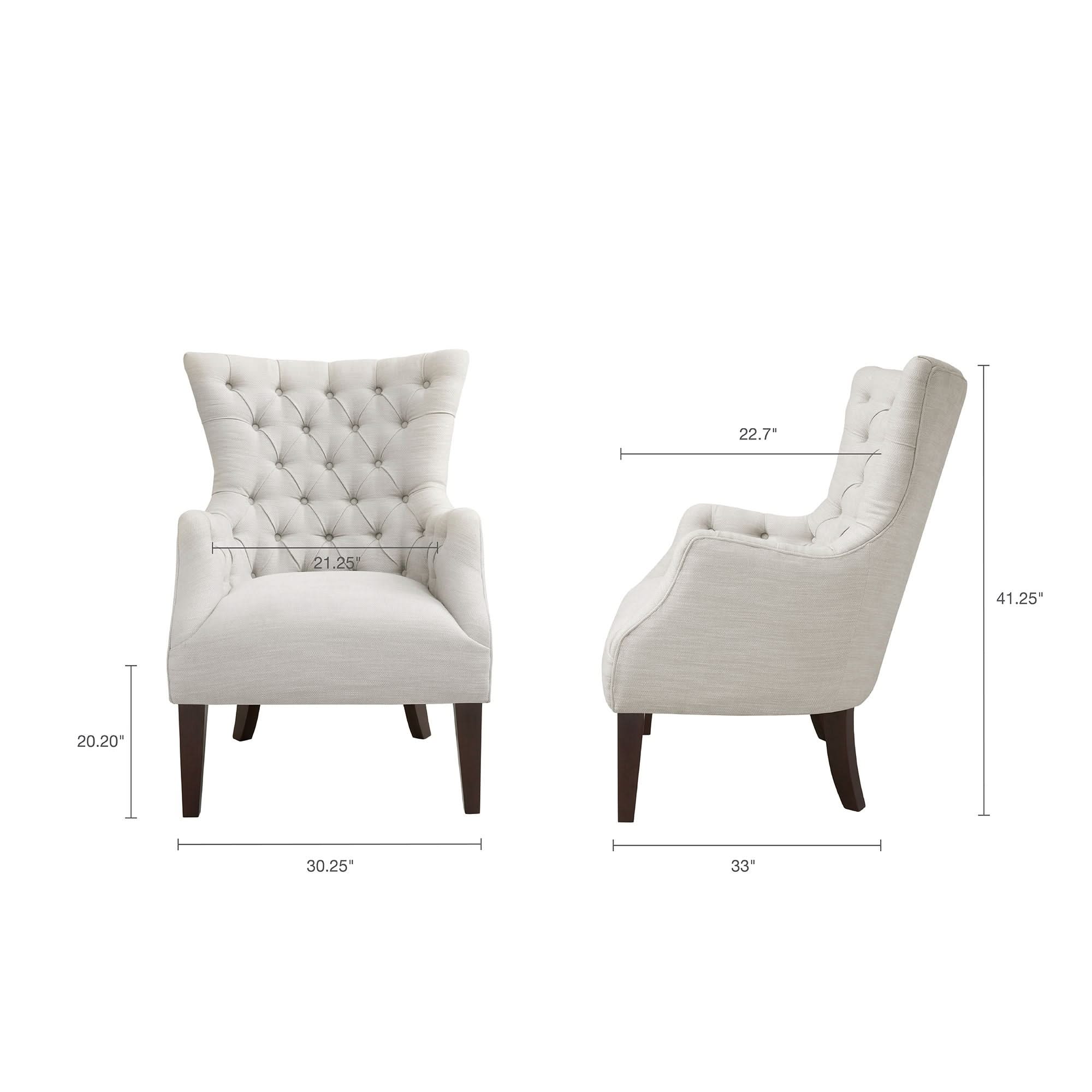 Hannah - Button Tufted Wing Chair - Image 2