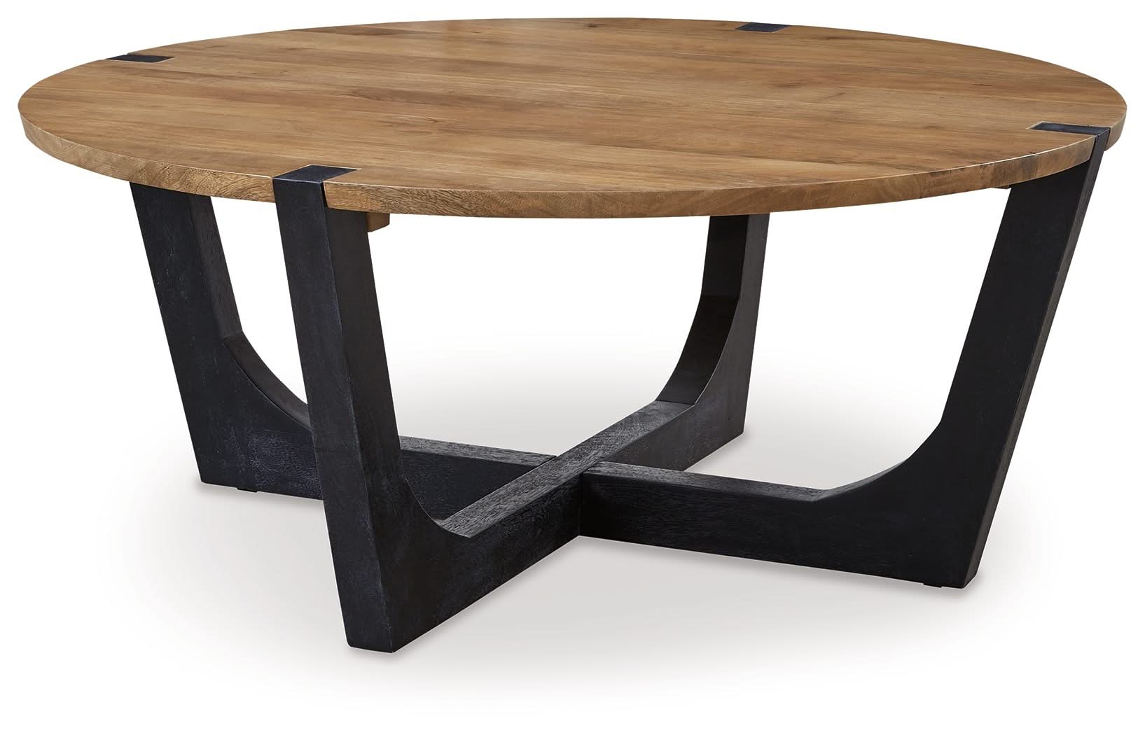 Hanneforth - Round Cocktail Table - Brown