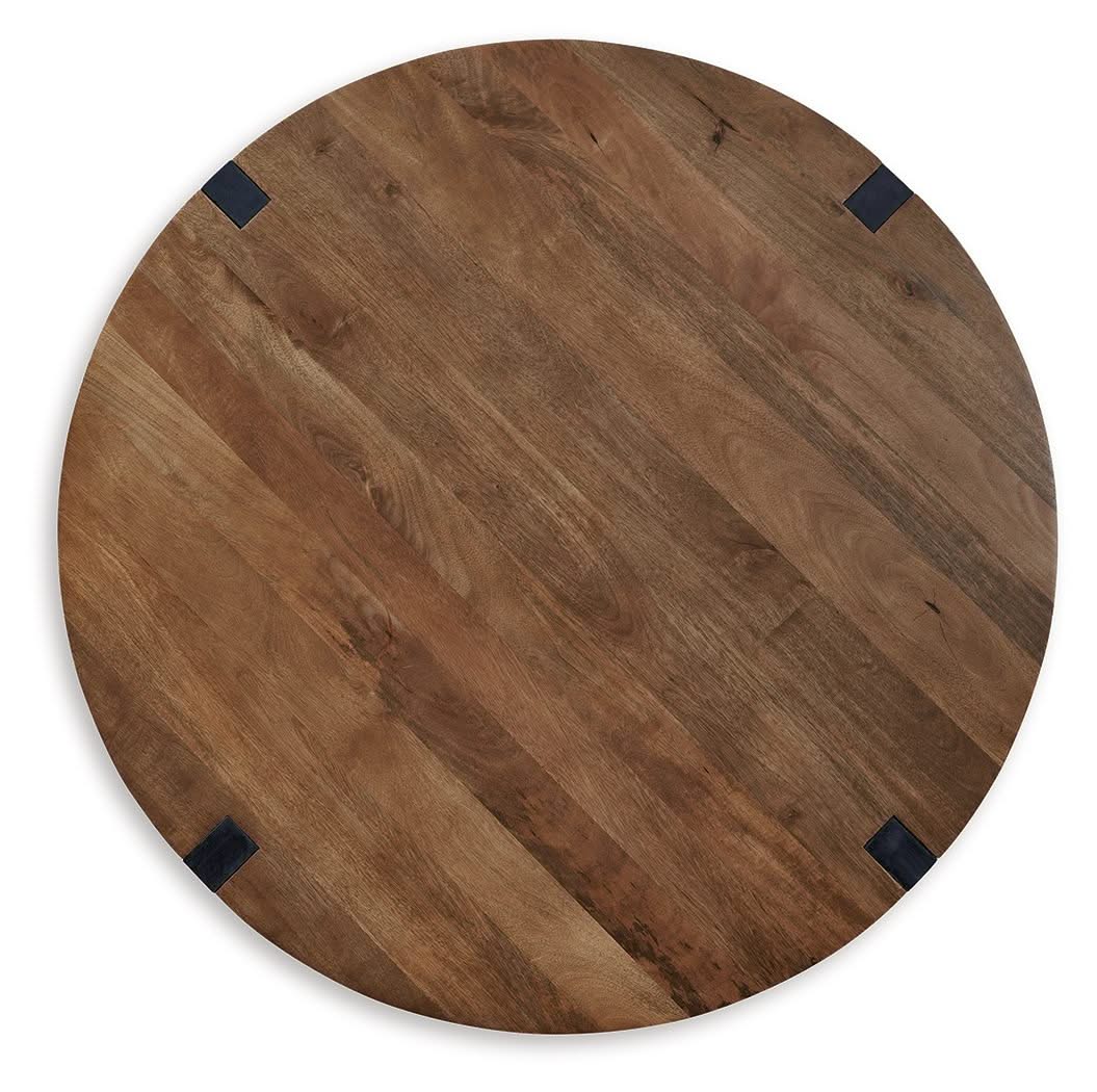 Hanneforth - Round Cocktail Table - Brown - Image 2