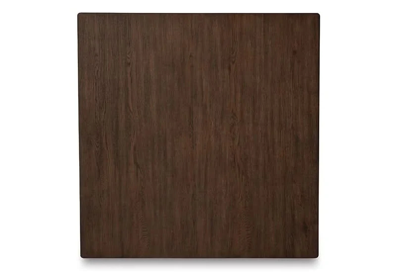 Hannodream Brown Contemporary Square Coffee Table - Image 7