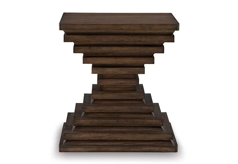 Hannodream Brown Contemporary Square End Table - Image 3