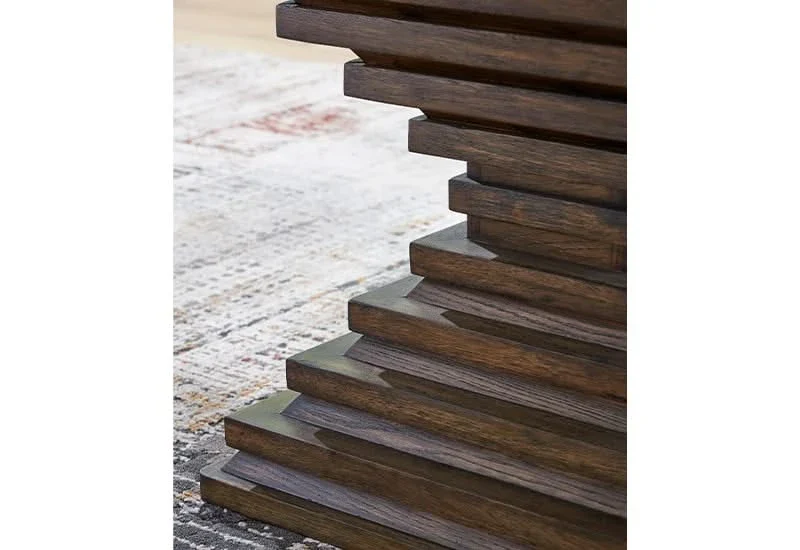 Hannodream Brown Contemporary Square End Table - Image 4