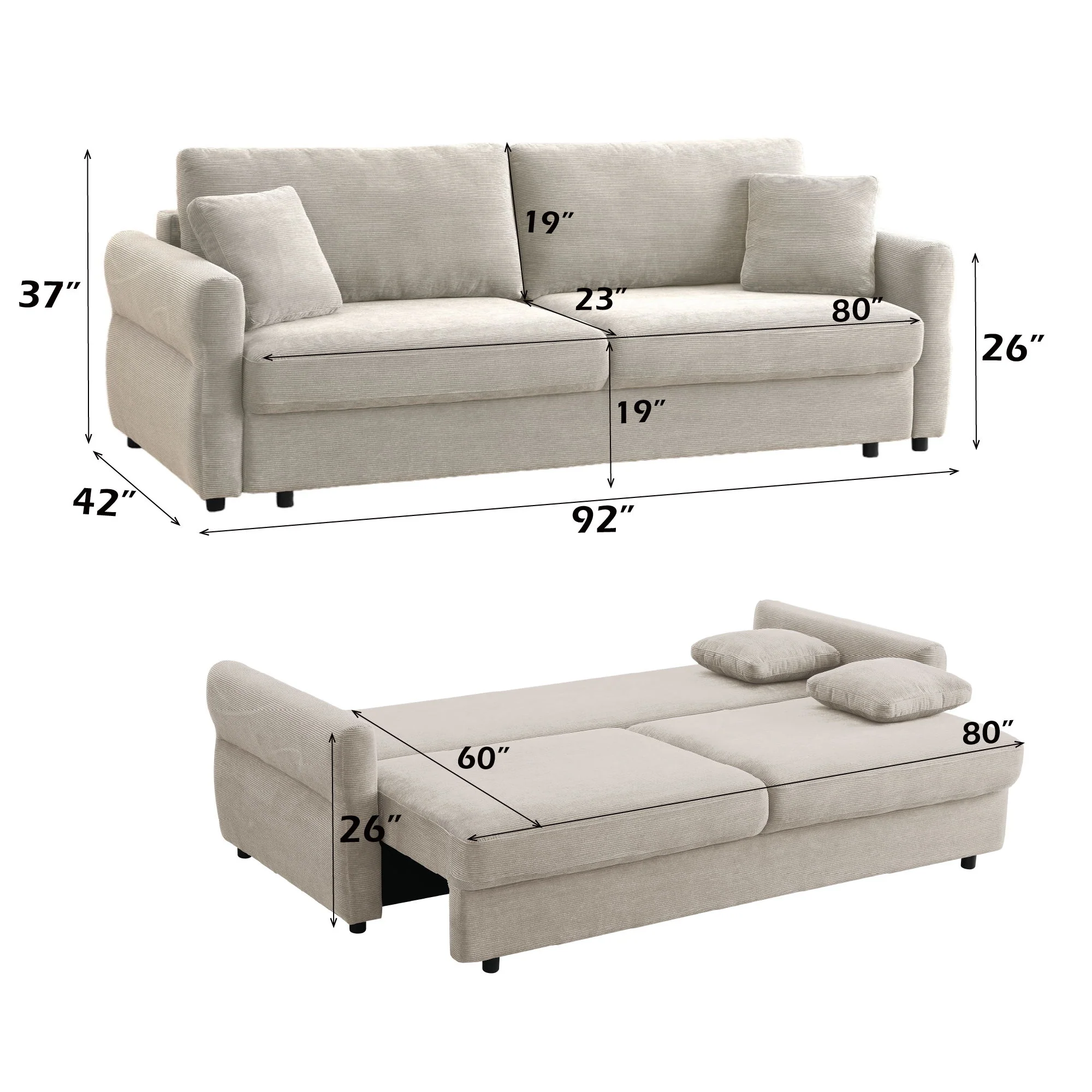 Haran - Pull Out Sleeper Sofa With Storage - Image 7