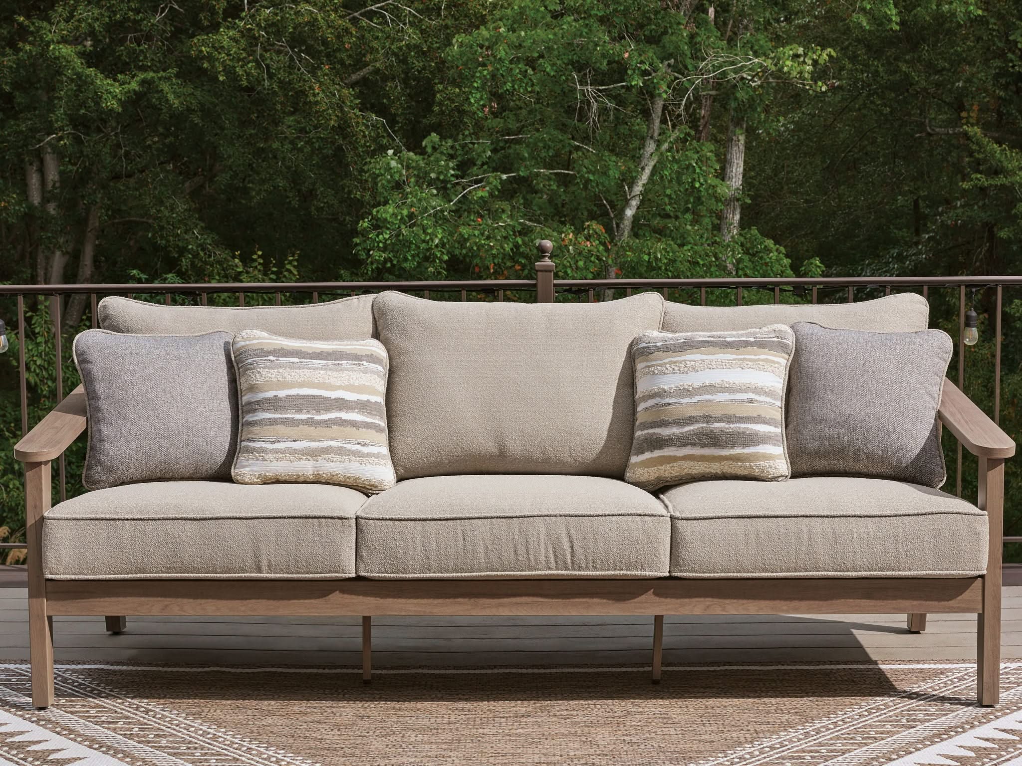 Harmony Headlands - Sofa With Cushion - Natural / Gray - Image 3