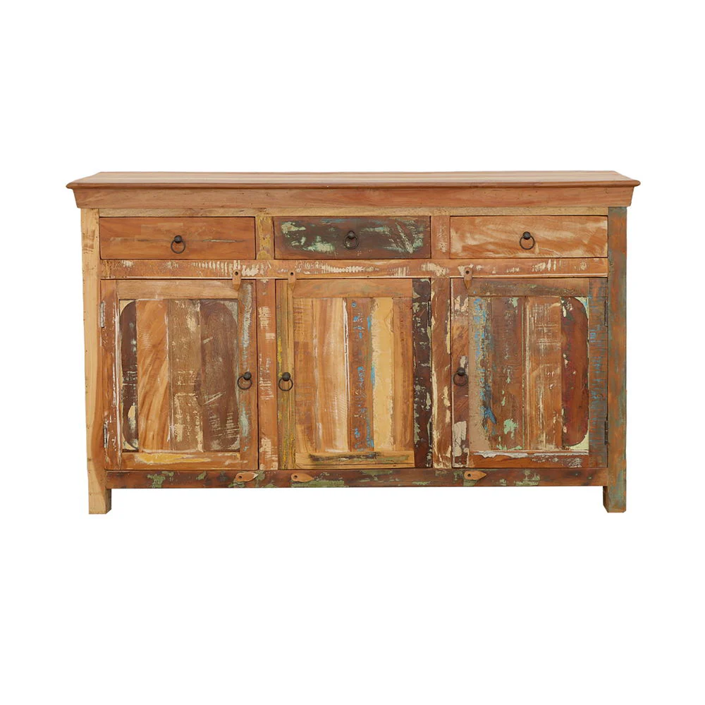 Harper 3-door Solid Reclaimed Wood Accent Cabinet Brown - Image 2