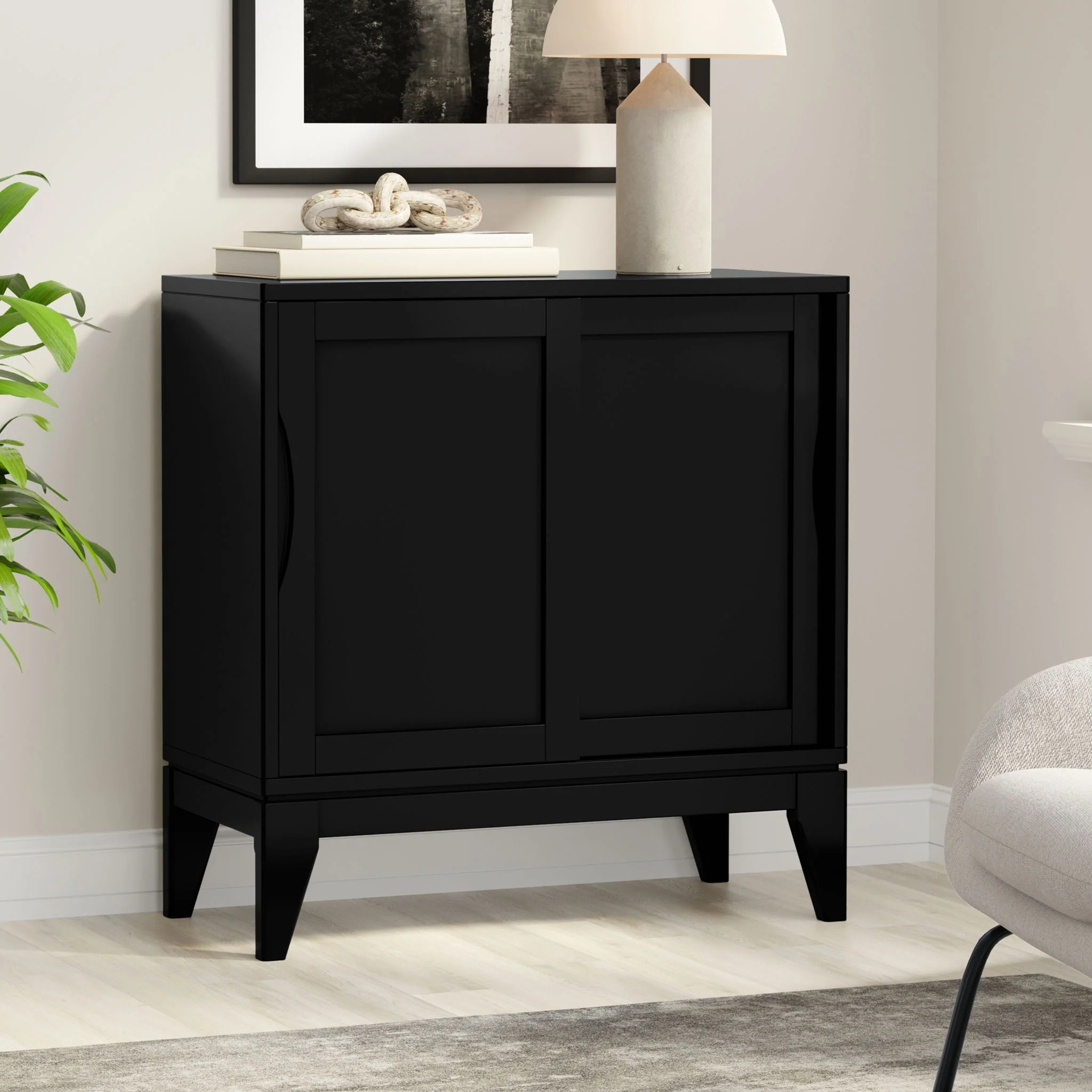 Harper - Low Storage Cabinet - Black - Image 4