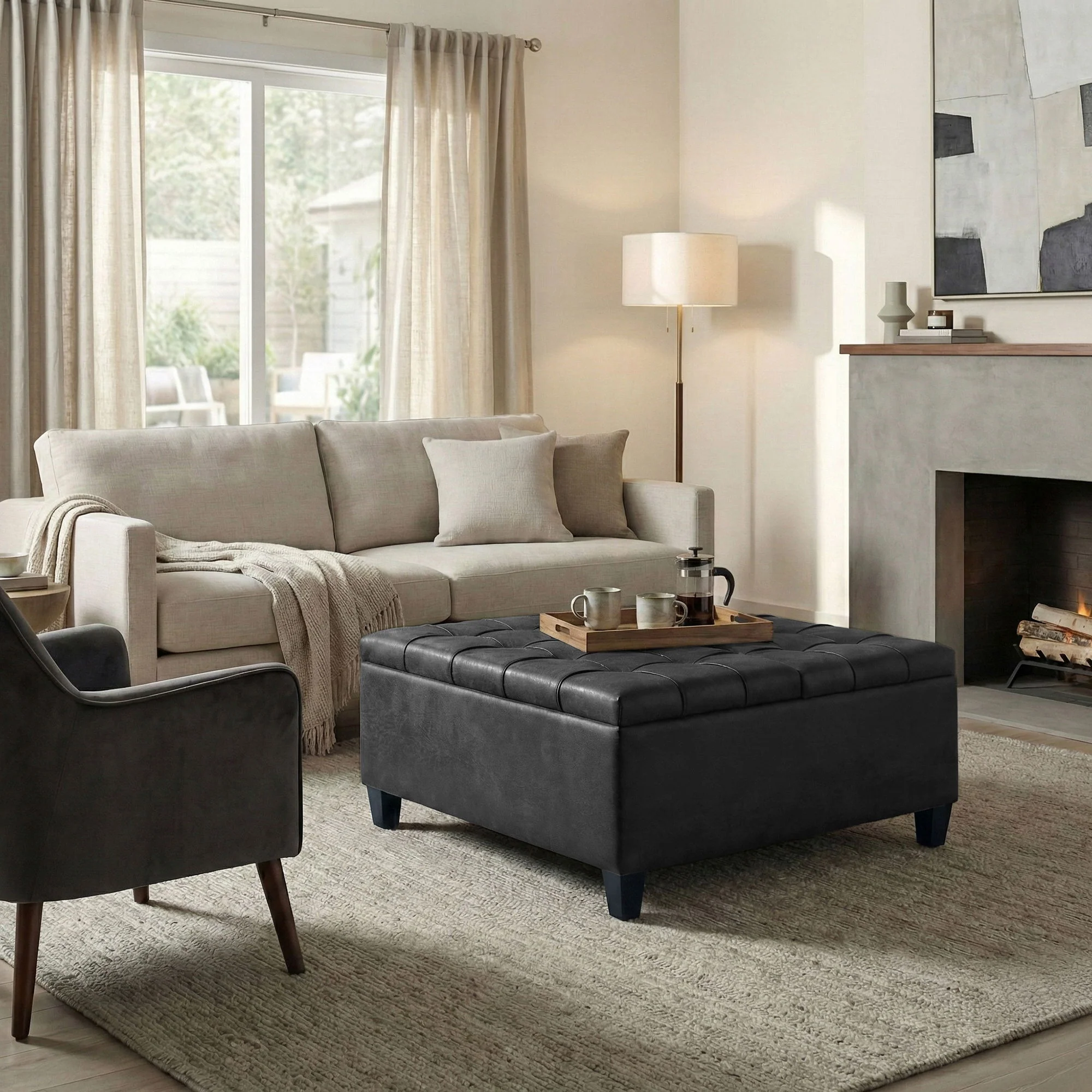 Harrison - Upholstered Coffee Table Storage Ottoman - Image 30