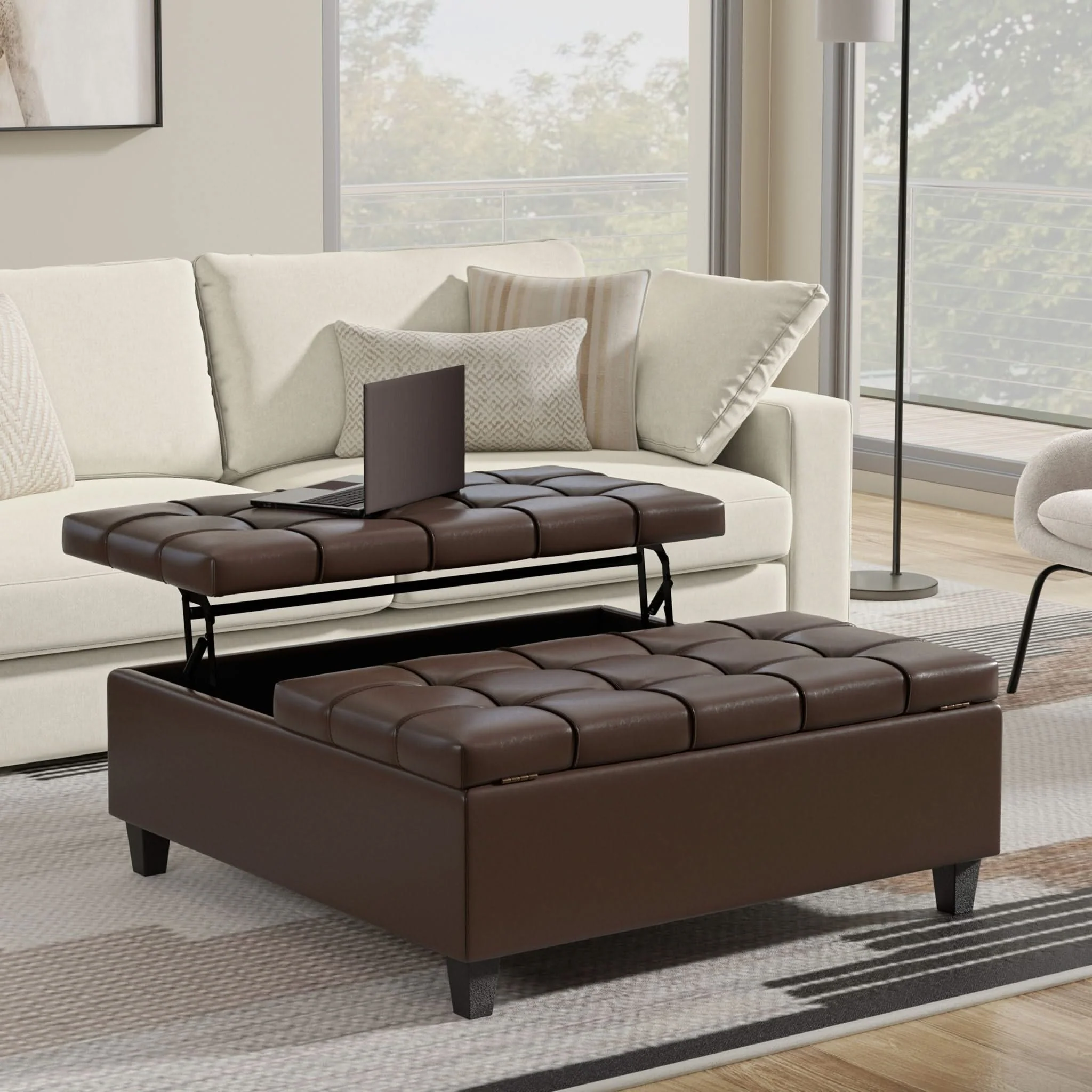 Harrison - Upholstered Coffee Table Storage Ottoman - Image 35