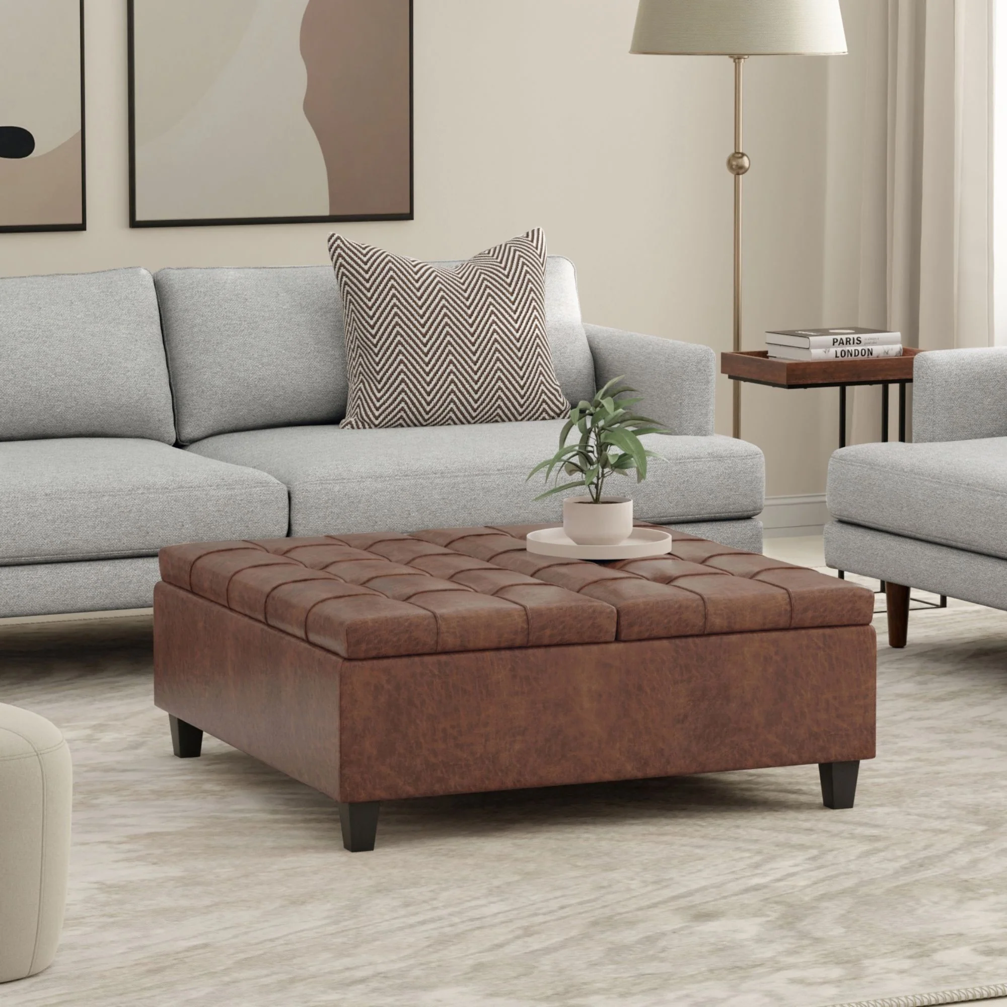 Harrison - Upholstered Coffee Table Storage Ottoman - Image 63