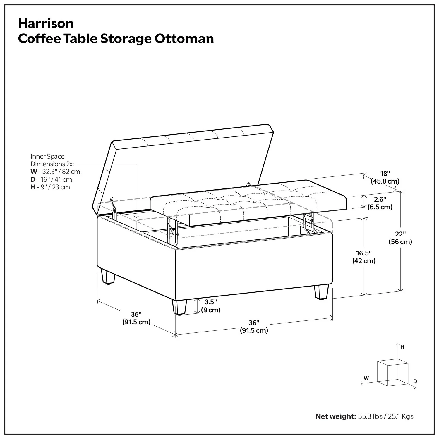 Harrison - Upholstered Coffee Table Storage Ottoman - Image 65