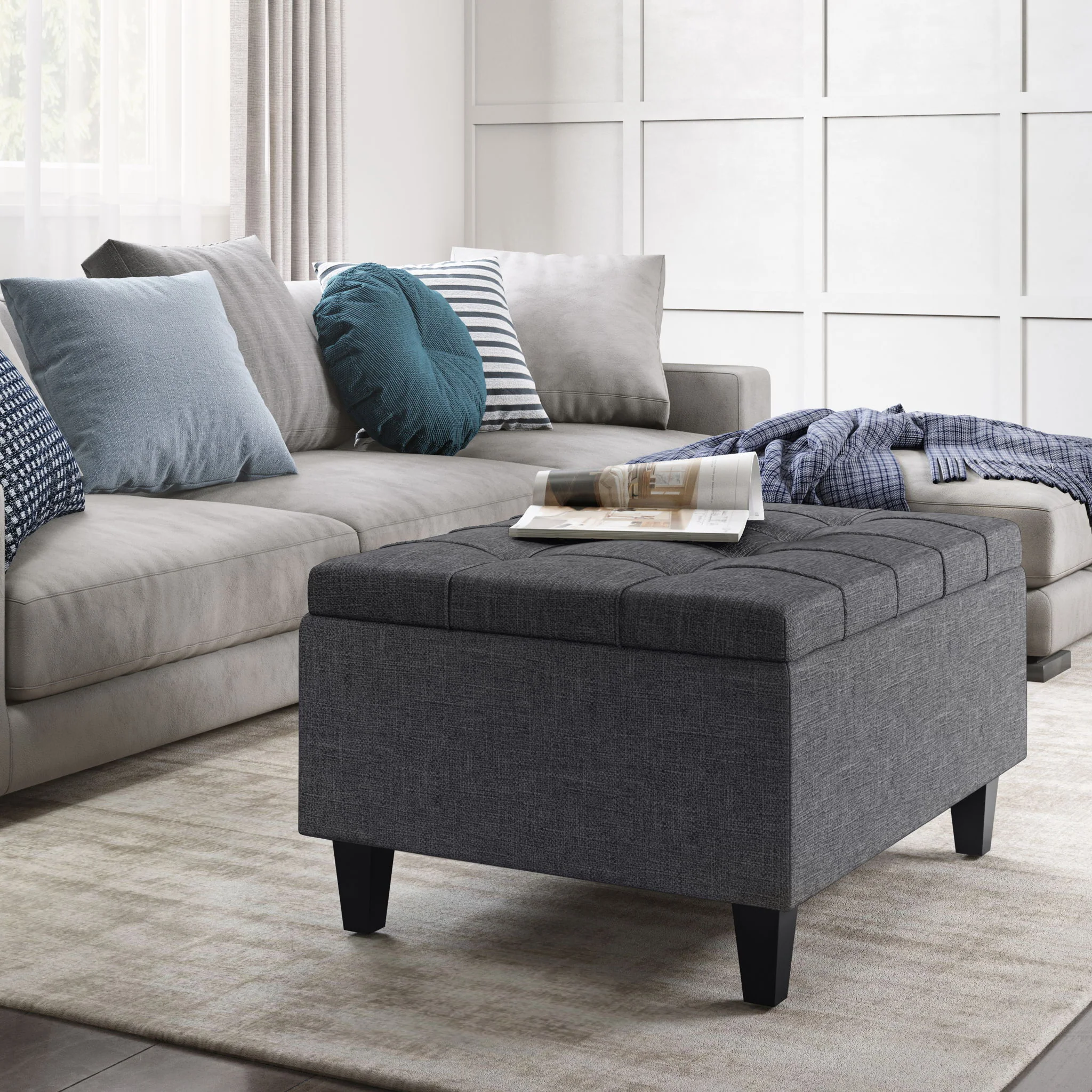 Harrison - Upholstered Coffee Table Storage Ottoman - Image 76