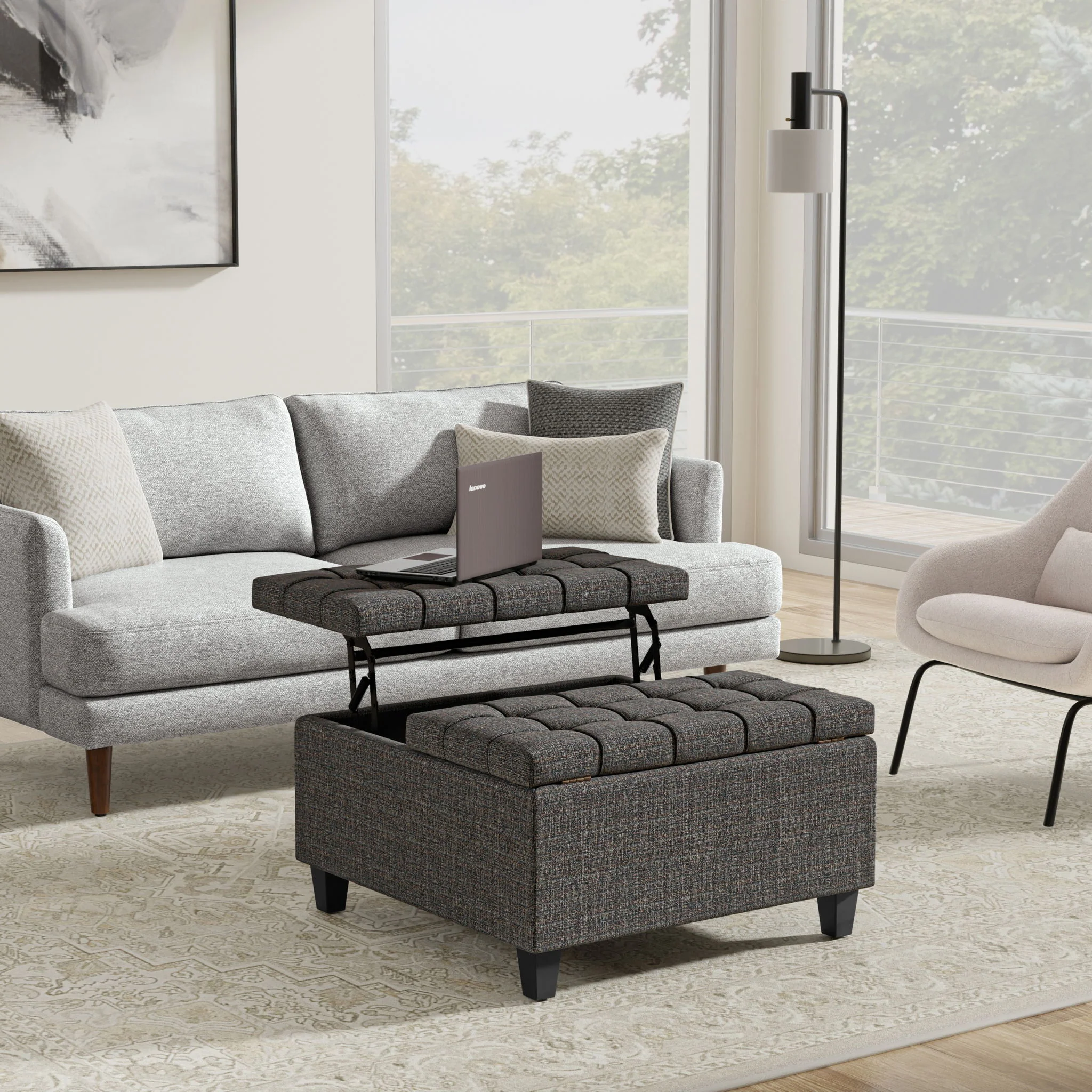 Harrison - Upholstered Coffee Table Storage Ottoman - Image 79