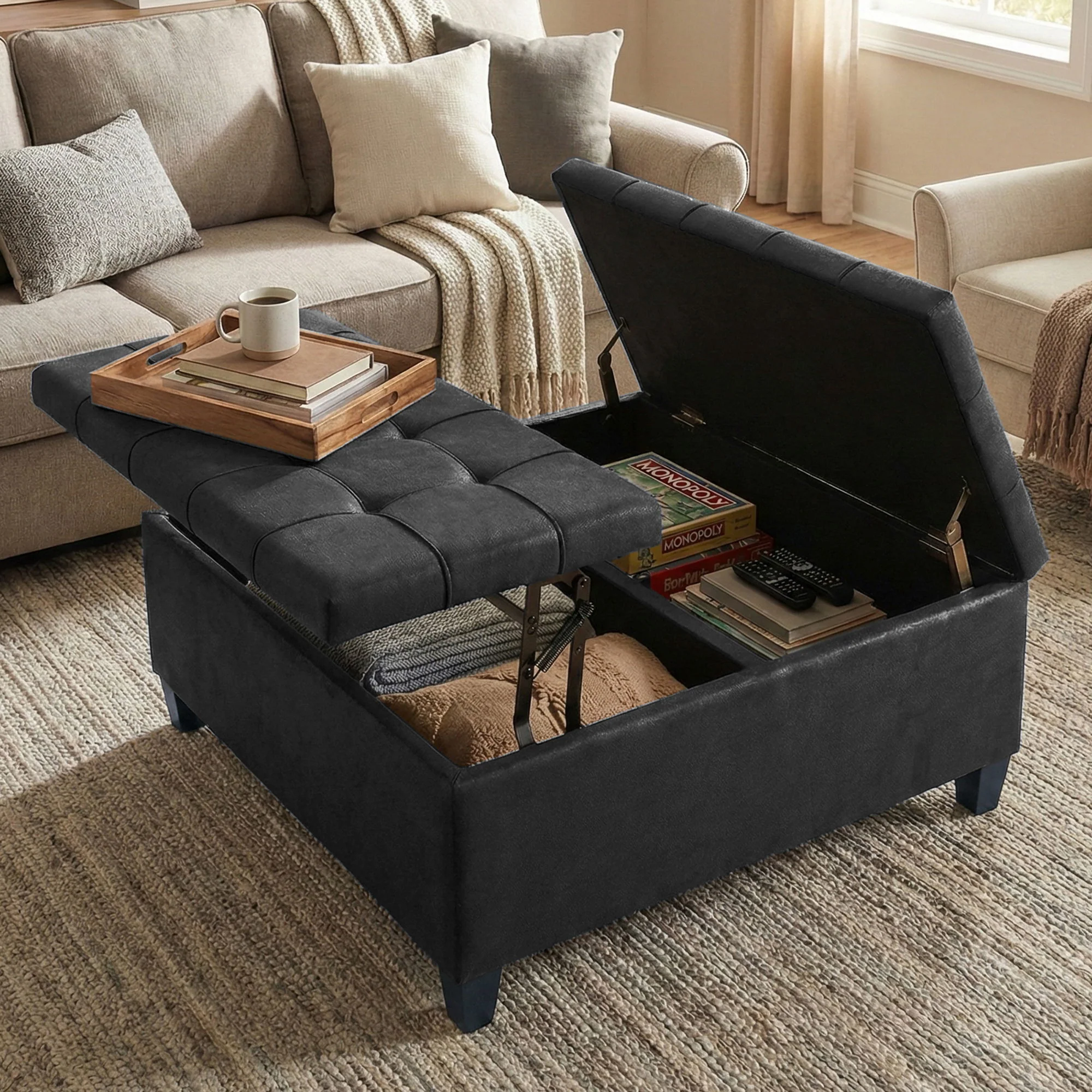 Harrison - Upholstered Coffee Table Storage Ottoman - Image 84