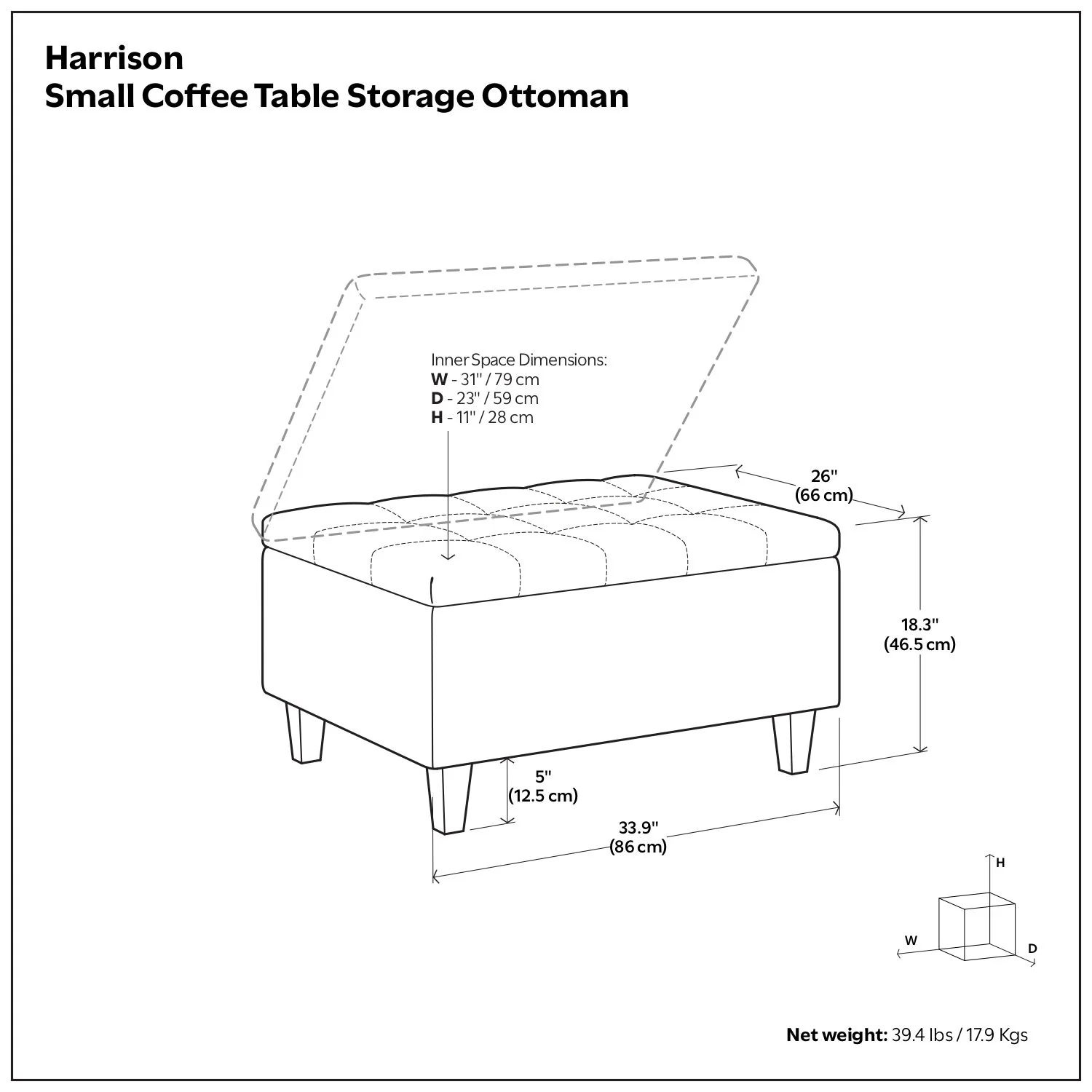 Harrison - Upholstered Coffee Table Storage Ottoman - Image 95