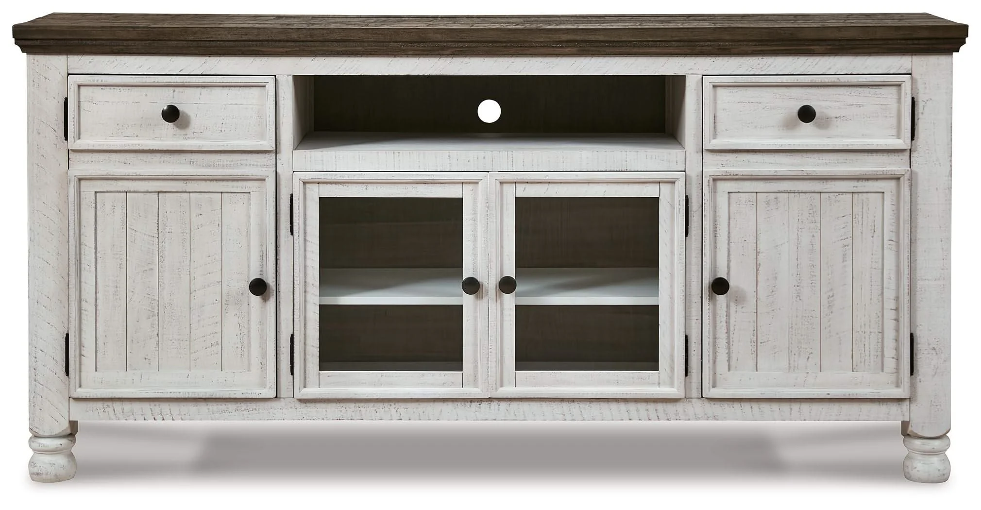 Havalance - Extra Large TV Stand - 4 Doors - Brown / Beige - Image 3