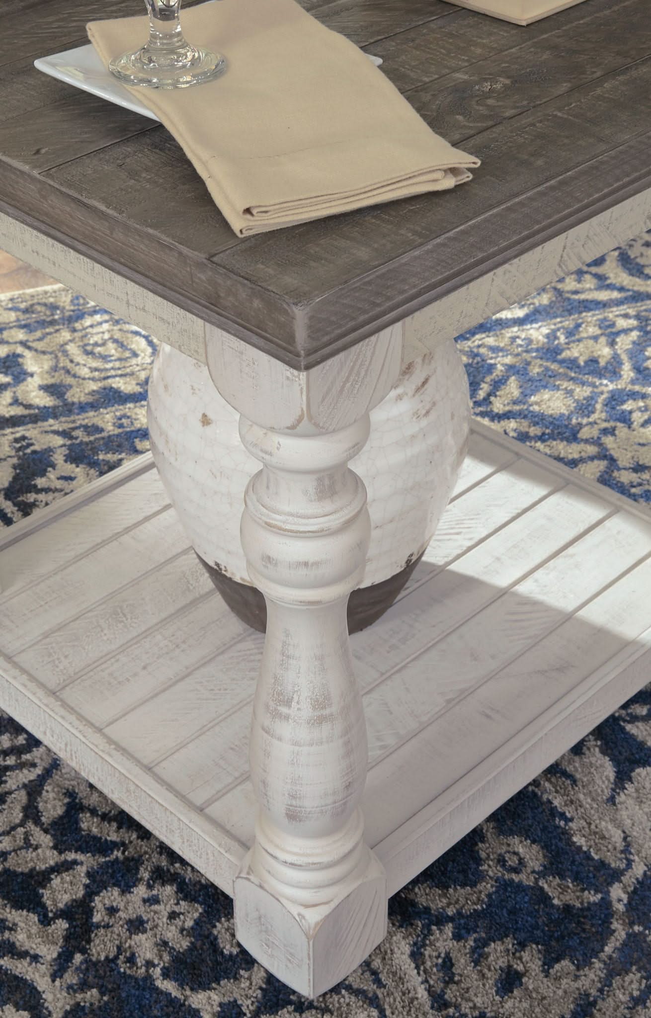 Havalance - Rectangular End Table - Gray / White - Image 2