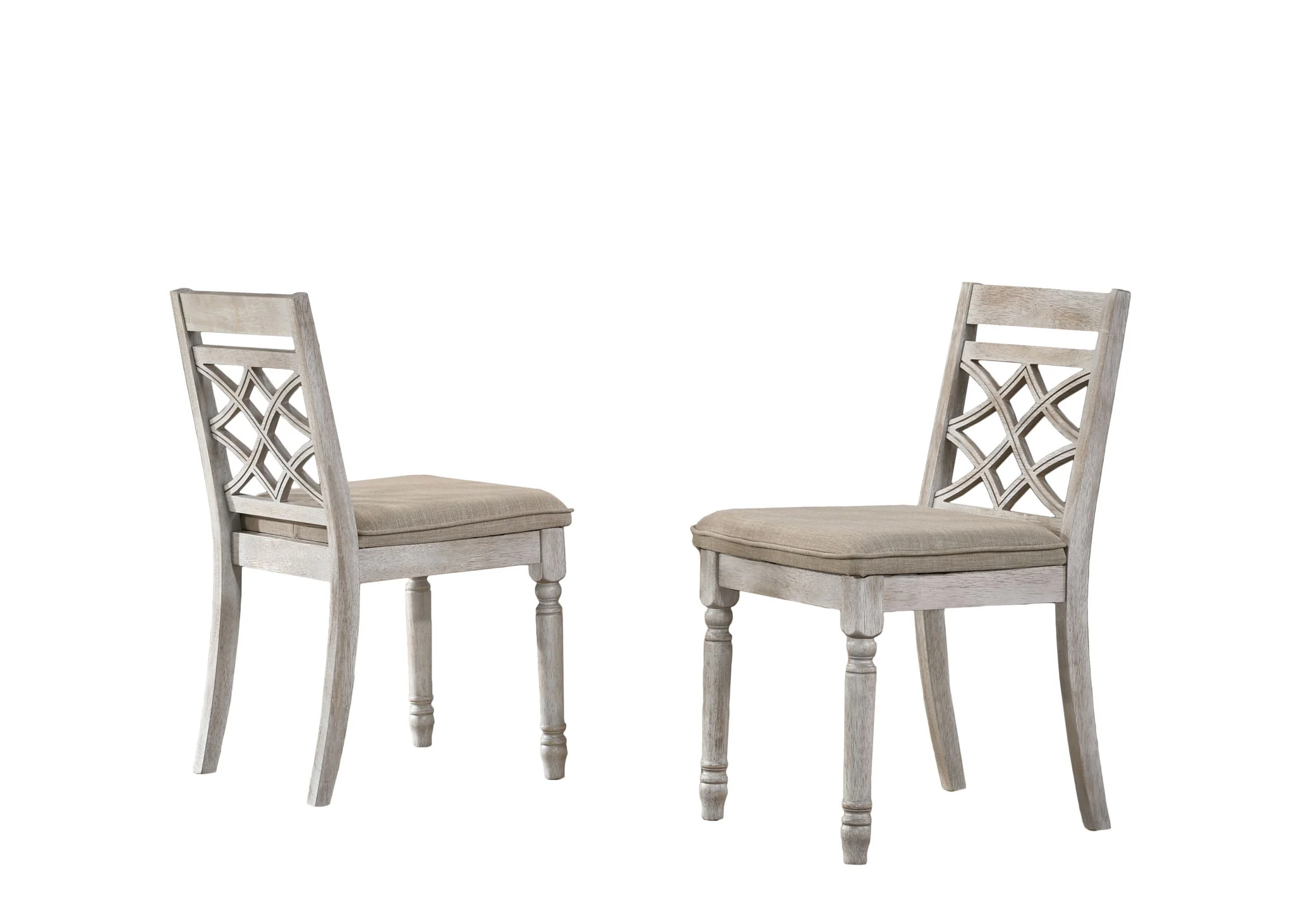 Havanna - Wide Chair With Cushion (Set of 2) - Off White - Image 4