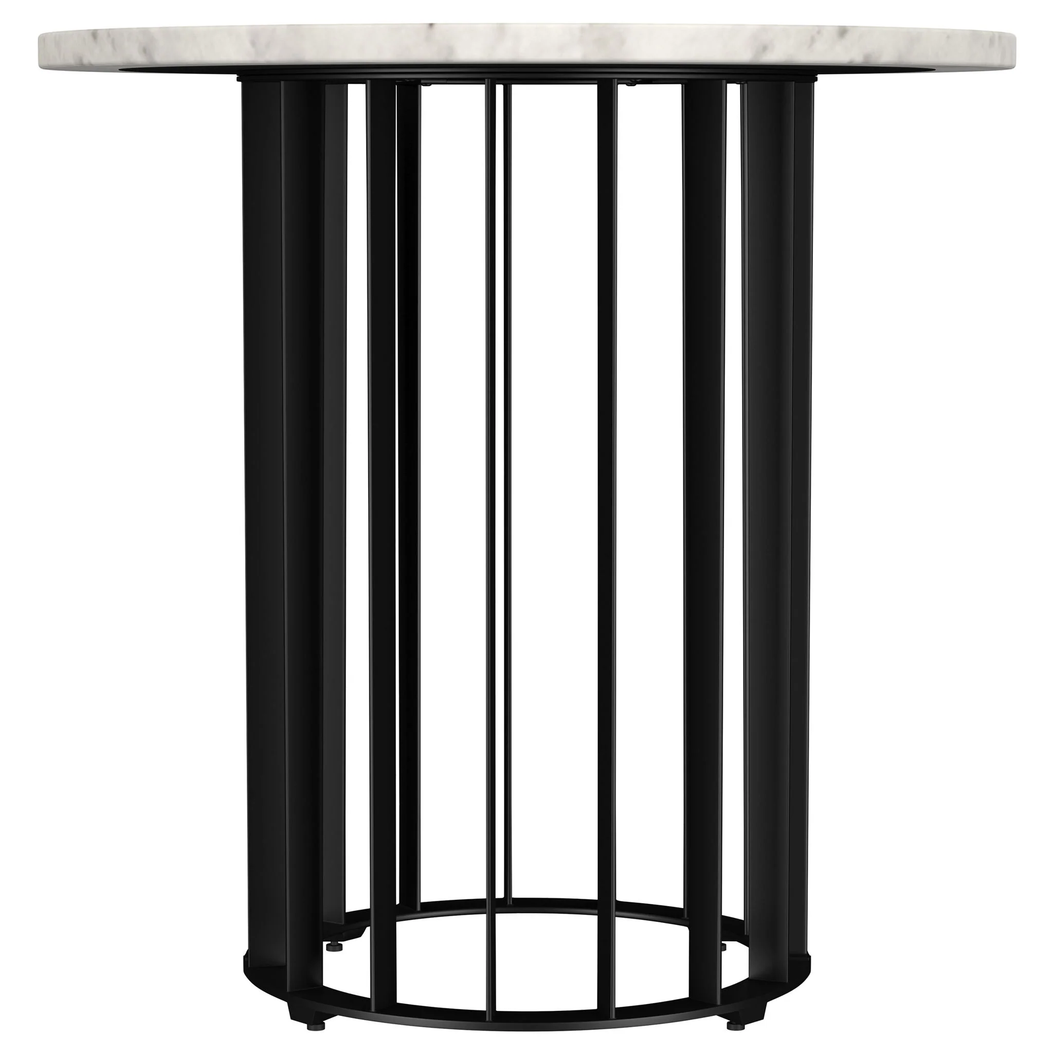 Haven 2-piece Round Marble Coffee and End Table Set Black - Image 4