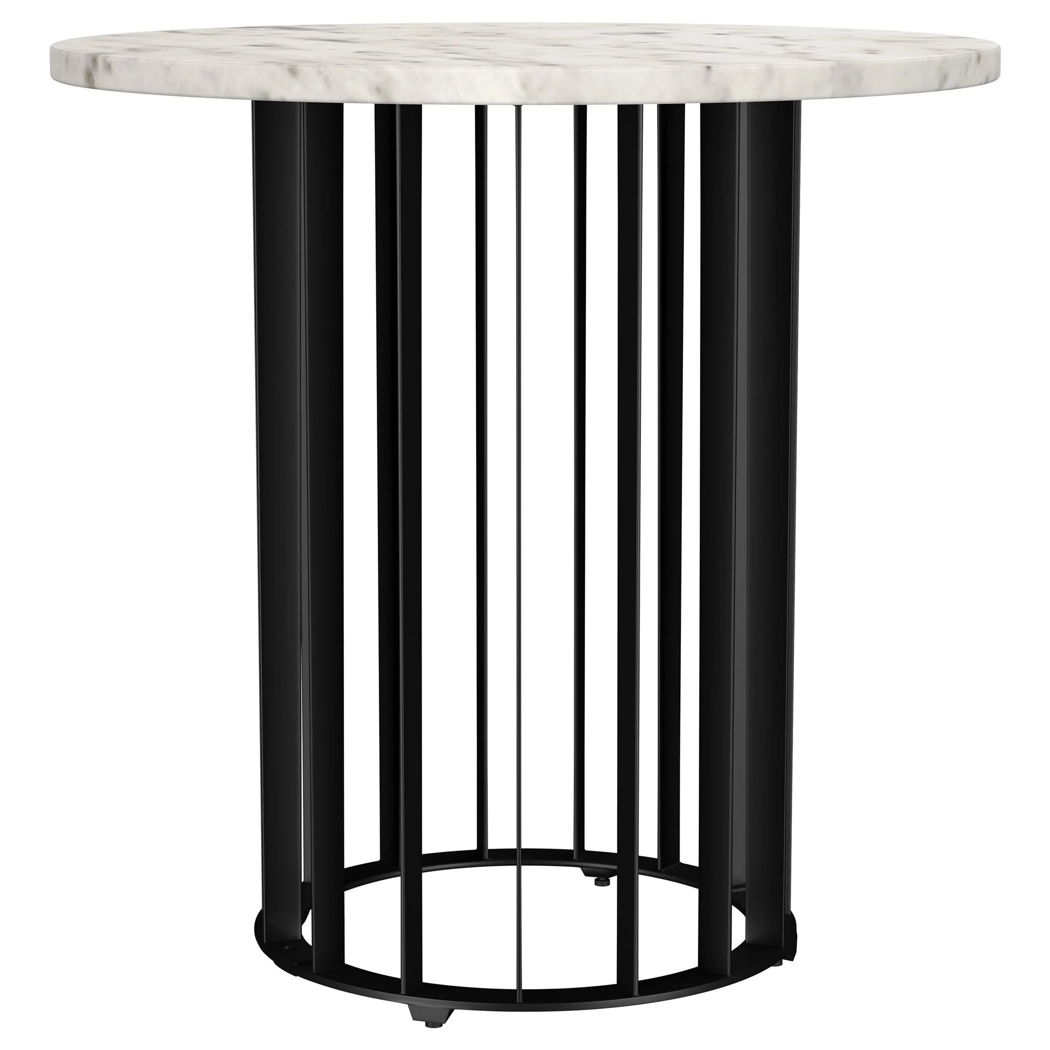Haven 3-piece Round Marble Coffee and End Table Set Black - Image 4