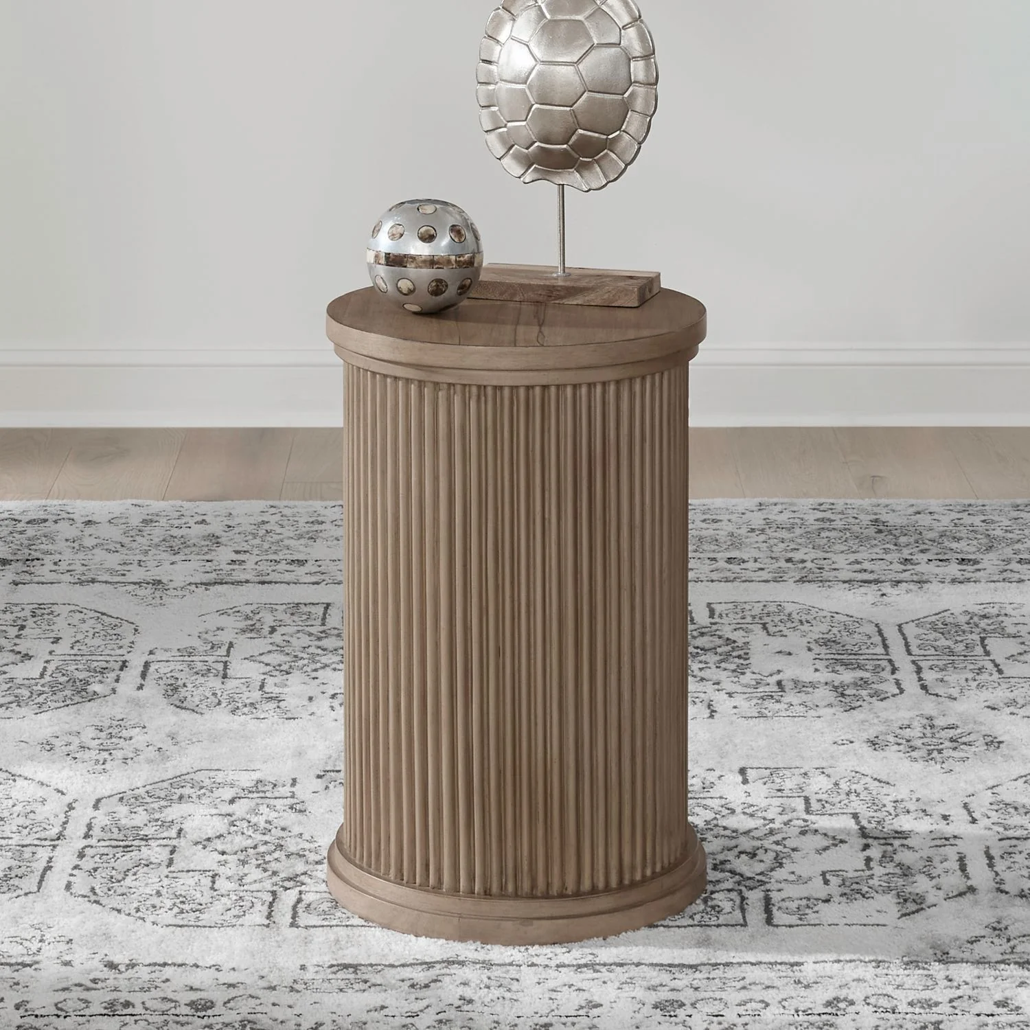 Haven Hills - Round Chairside Table - Camel Beige