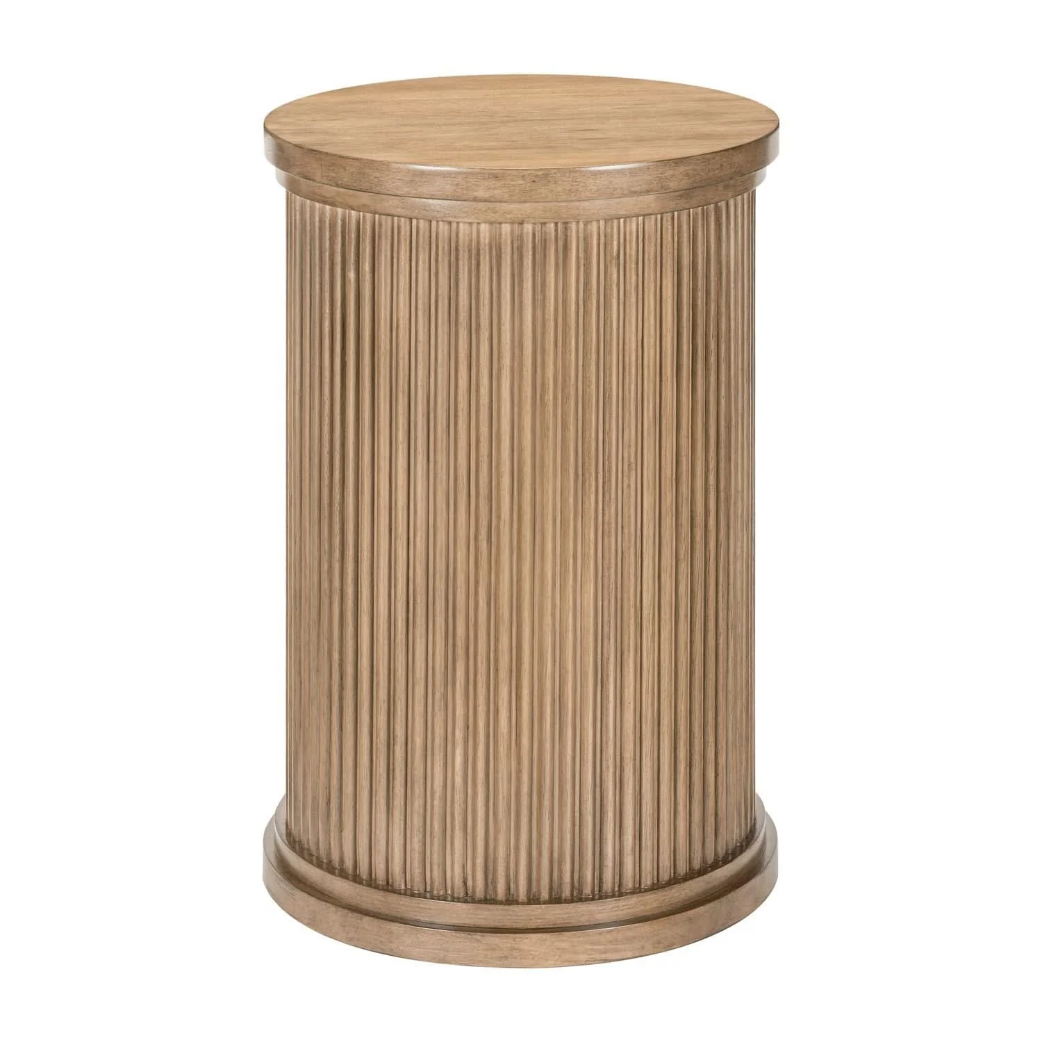 Haven Hills - Round Chairside Table - Camel Beige - Image 2