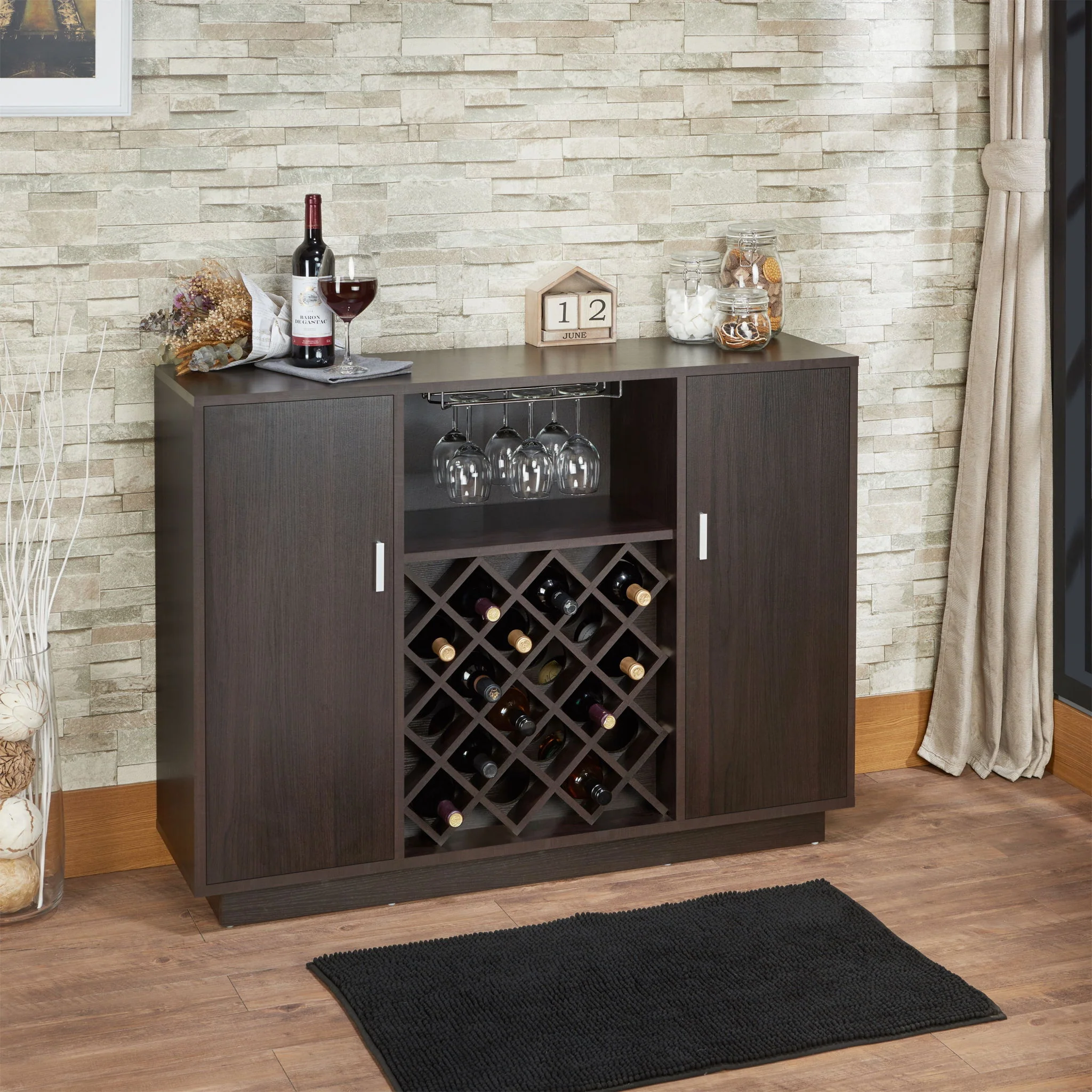 Hazen - Wine Cabinet - Espresso - Image 2