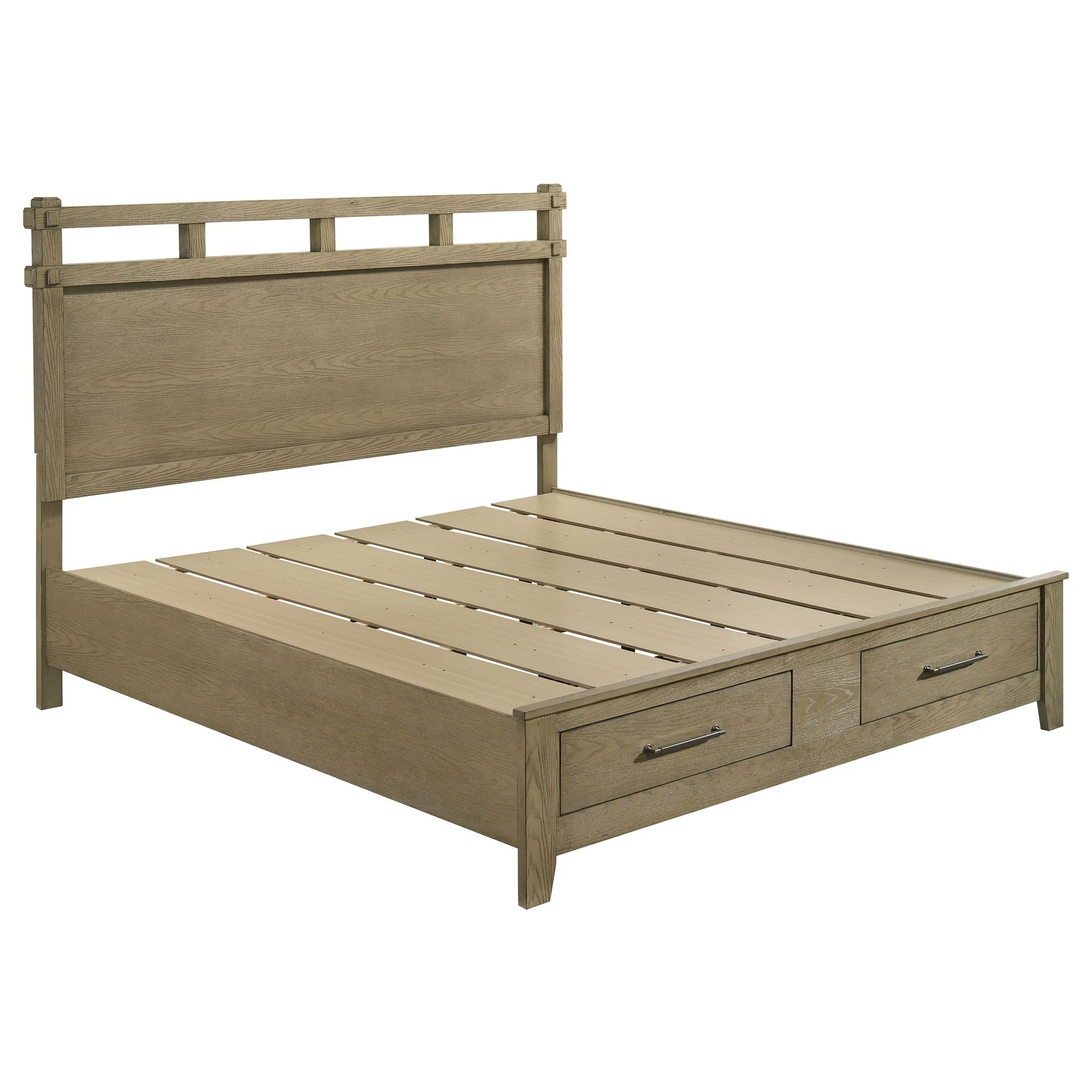 Hazlewood 4-piece Eastern King Bedroom Set Vineyard Oak - Image 2