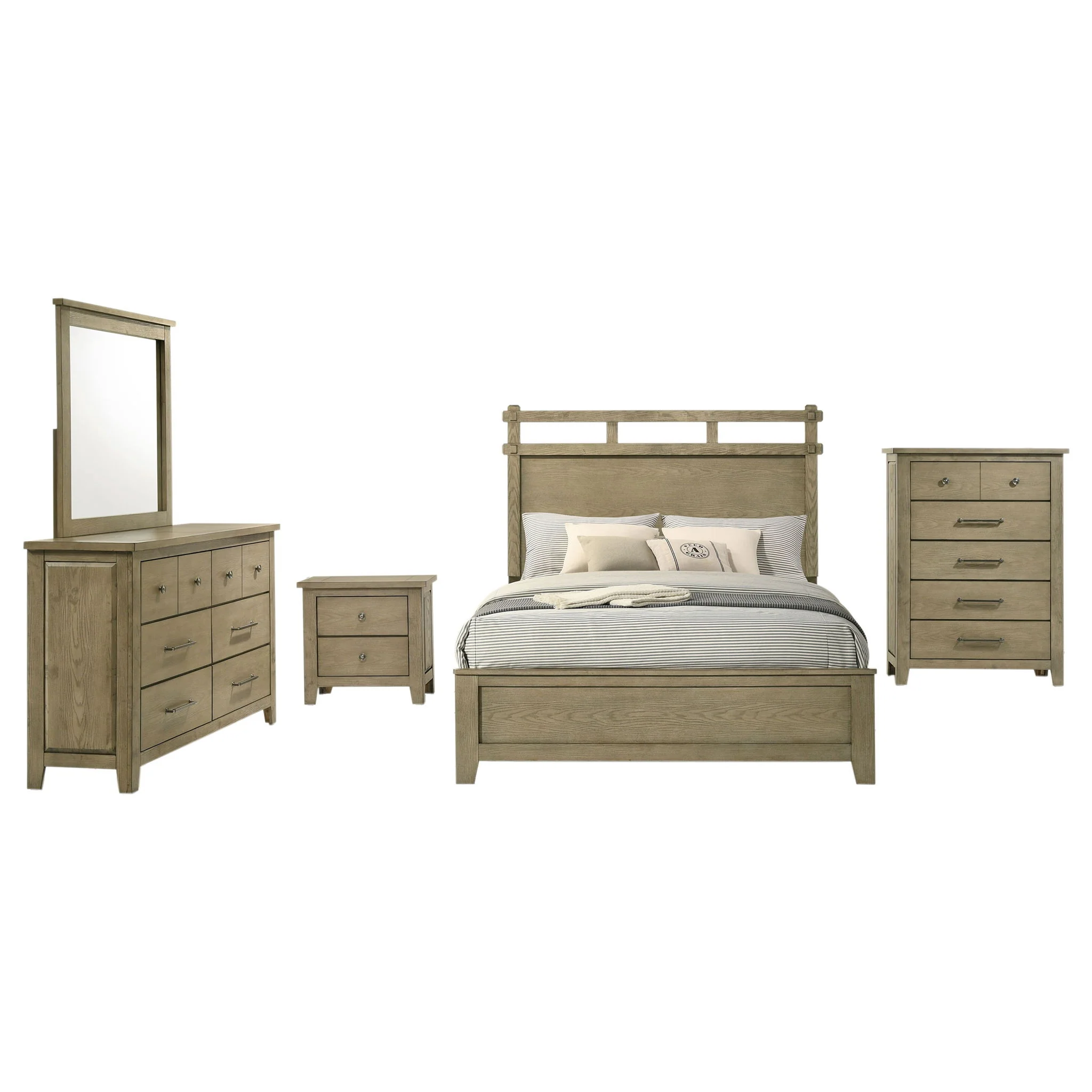 Hazlewood 5-piece Eastern King Bedroom Set Vineyard Oak - Image 4