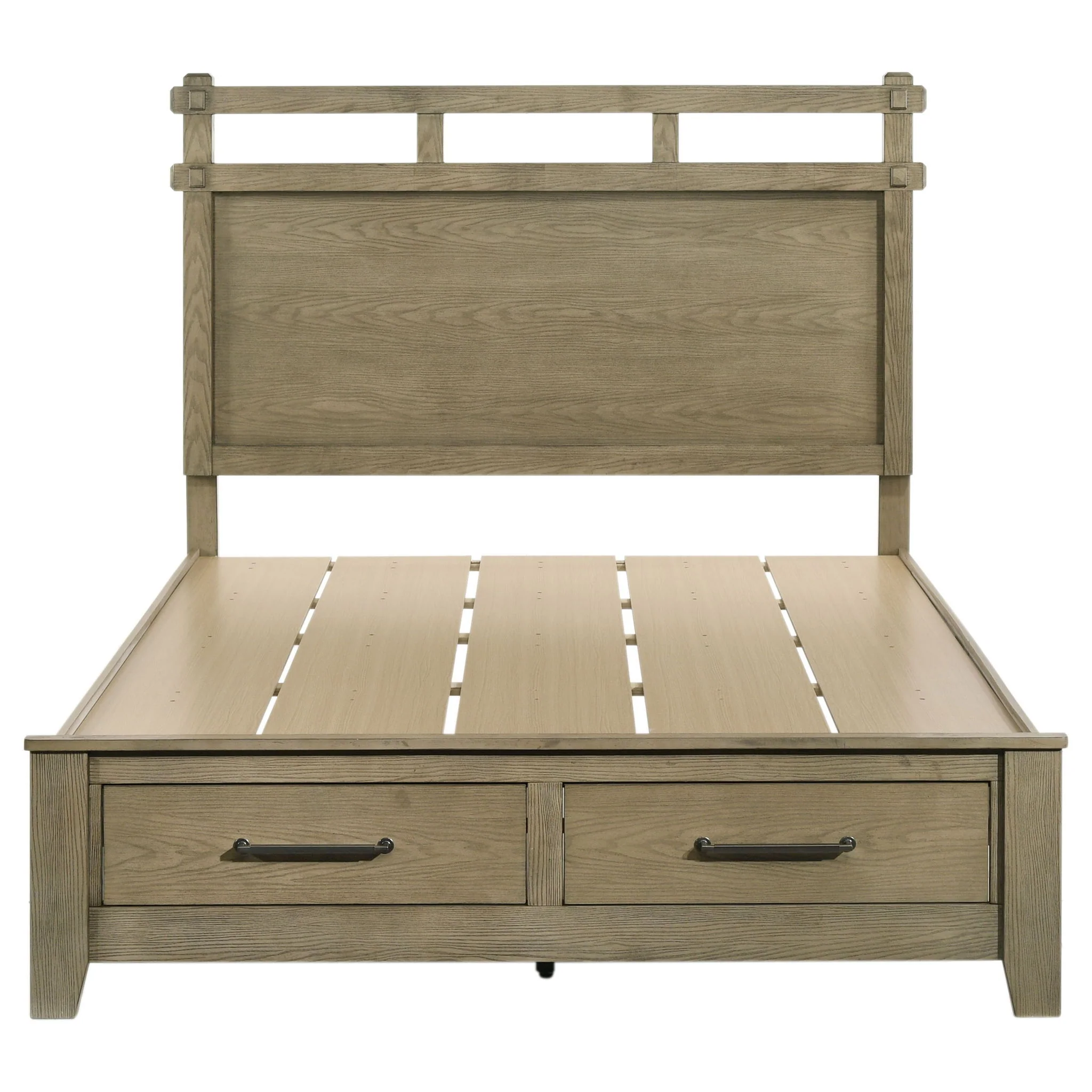 Hazlewood 59-inch Queen Panel Storage Bed Vineyard Oak - Image 2