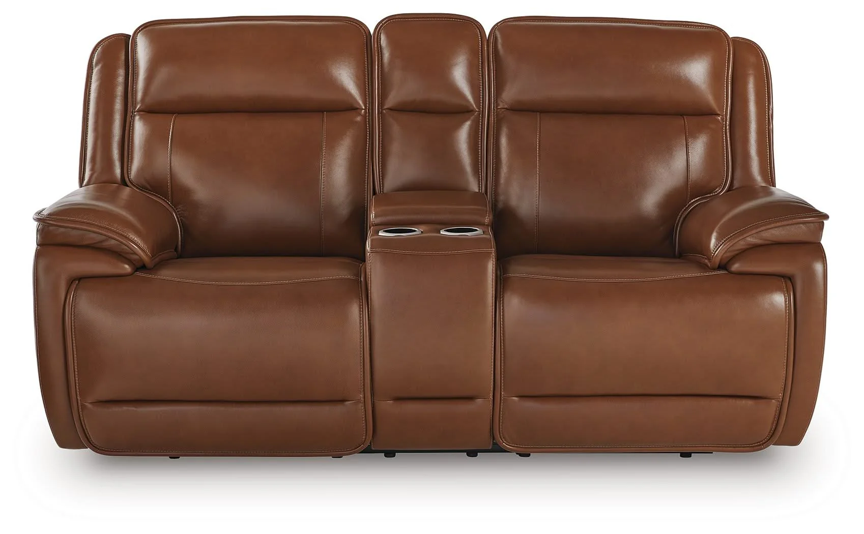 Healy Pier - Power Reclining Loveseat With Console / Adj Headrest - Chocolate - Image 2