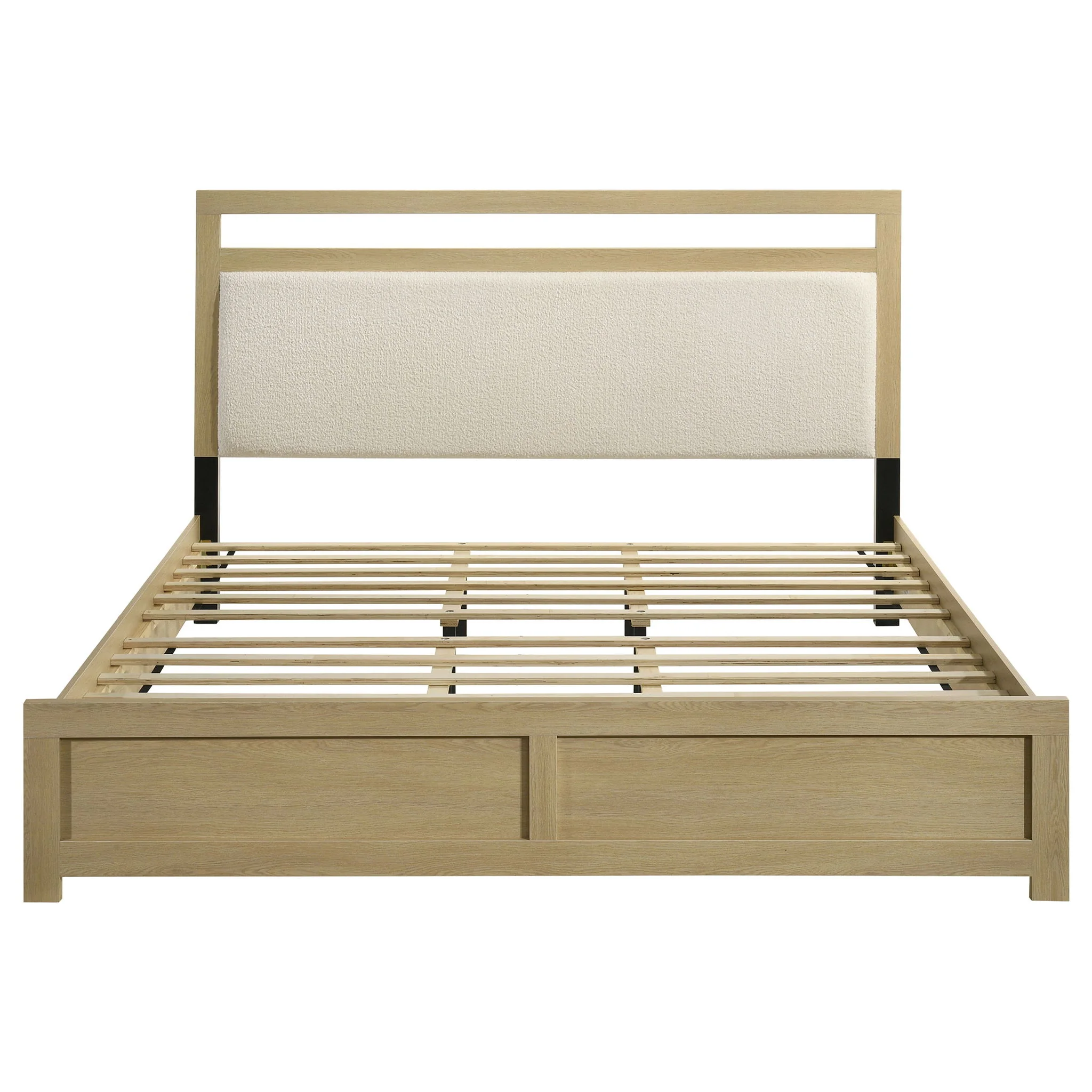 Hendricks Eastern King Panel Headboard Platform Bed Light Oak - Image 4