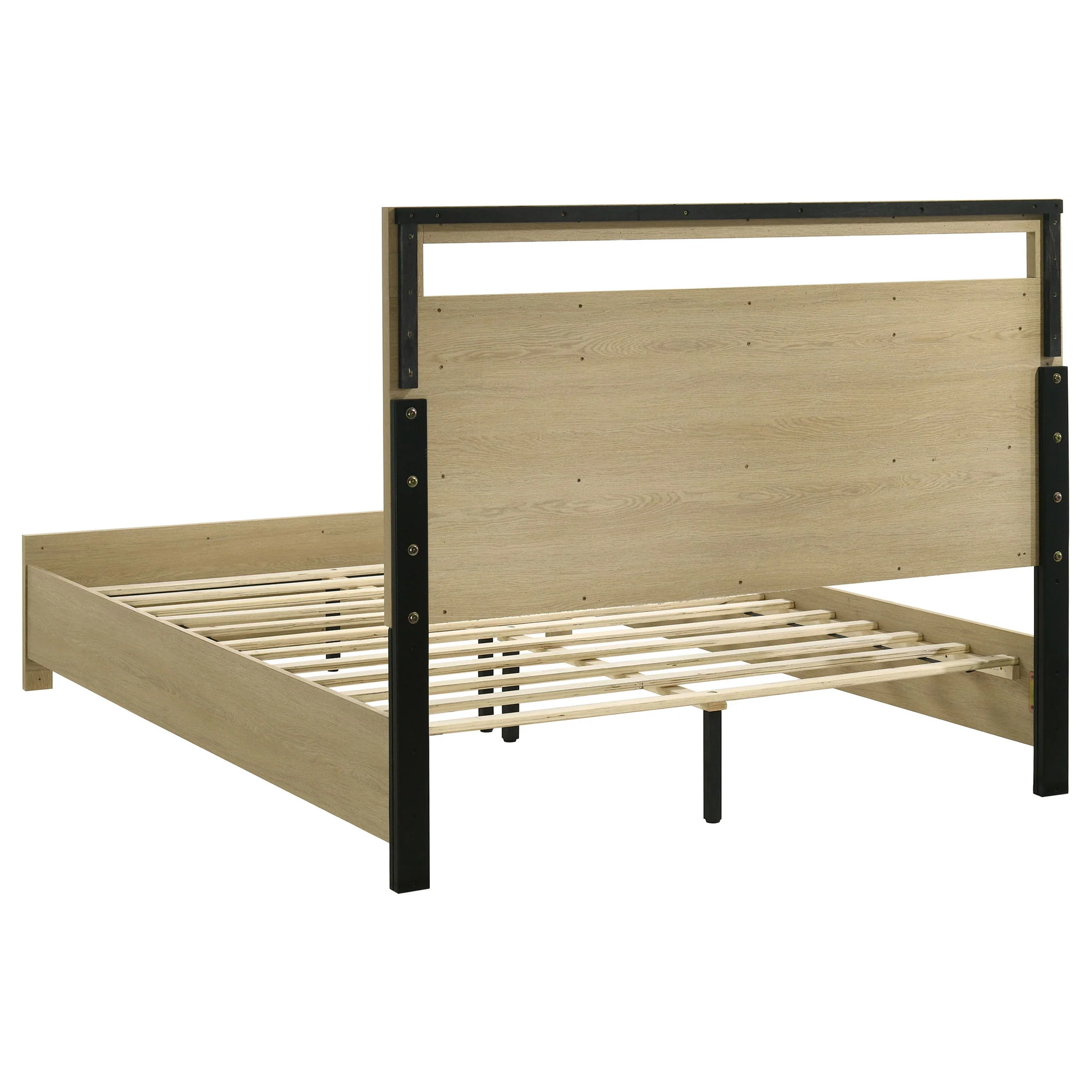 Hendricks Queen Panel Headboard Platform Bed Light Oak - Image 2
