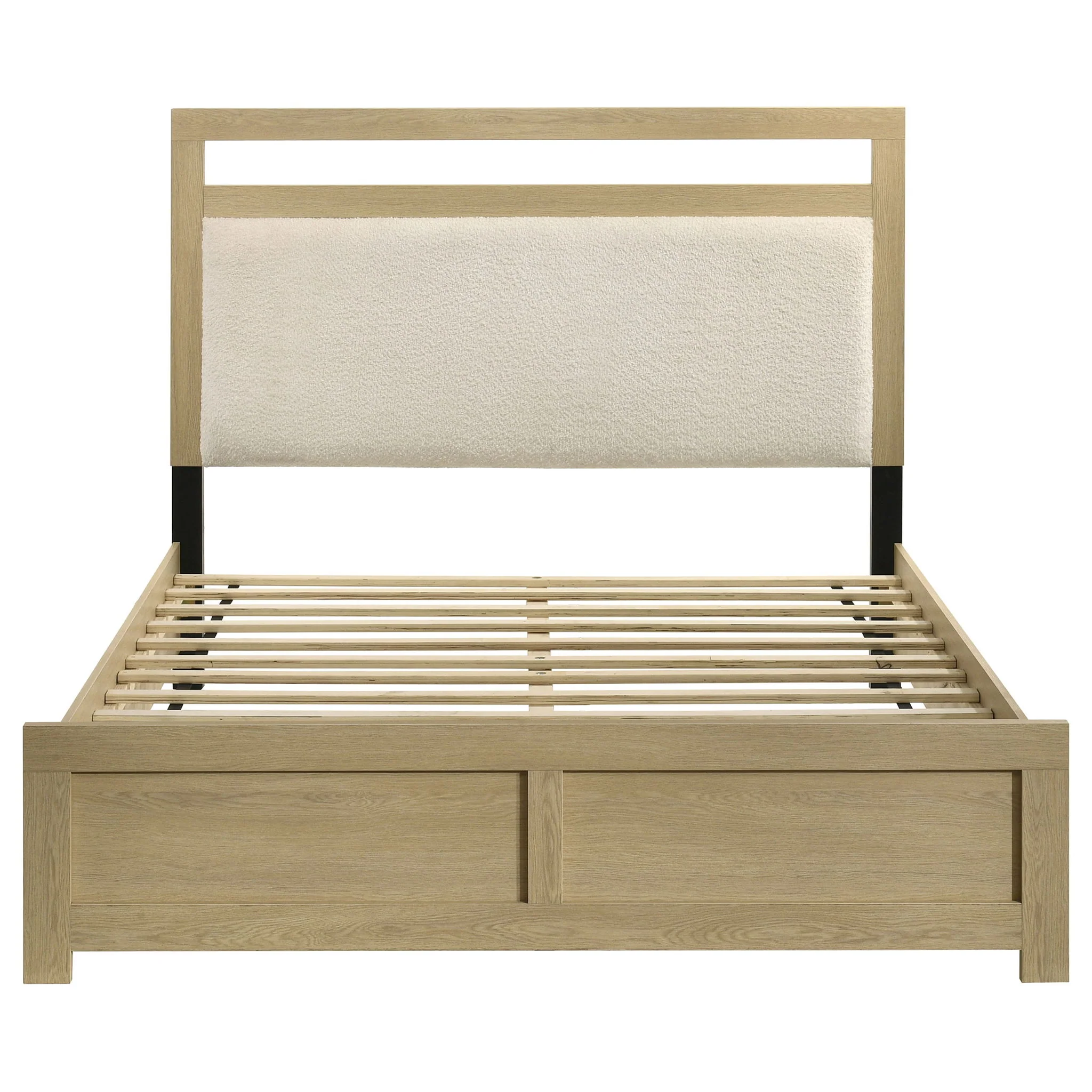 Hendricks Queen Panel Headboard Platform Bed Light Oak - Image 4