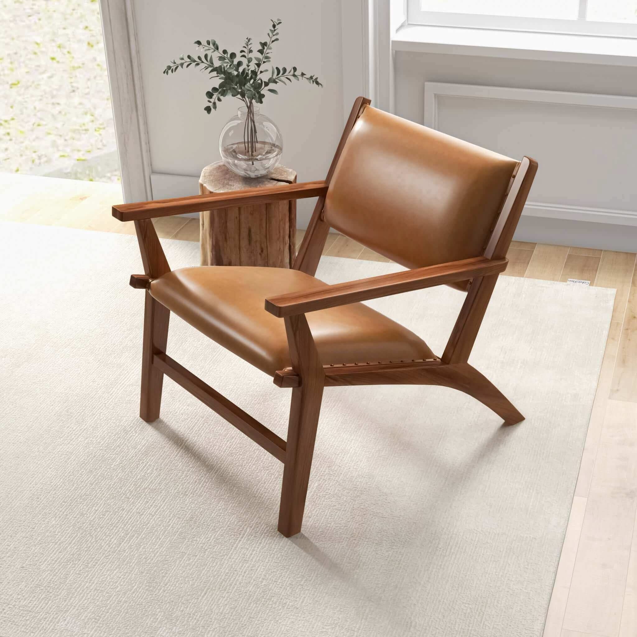 Hendrix - Antique Arm Chair - Brown / Rustic / Tan - Image 4