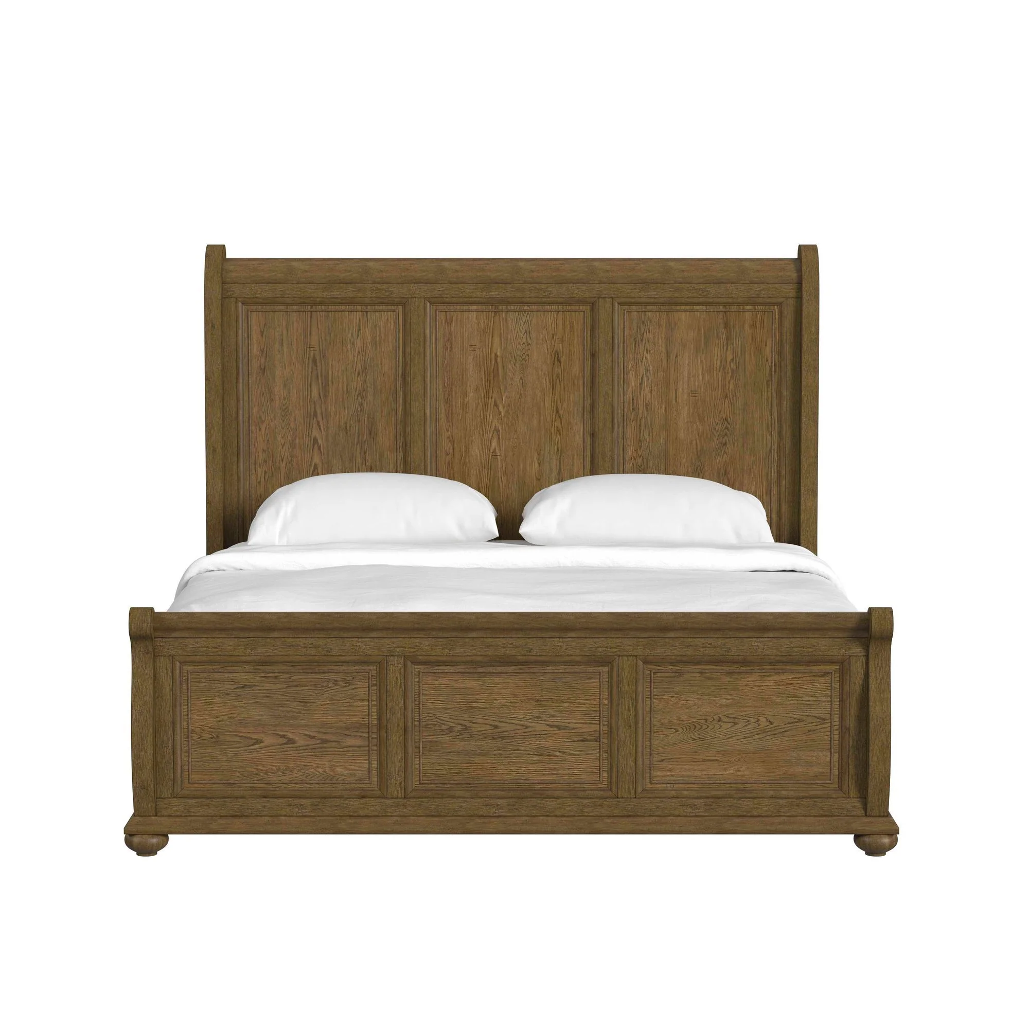 Heritage & Home - King Sleigh Bed - Oak Brown - Image 2