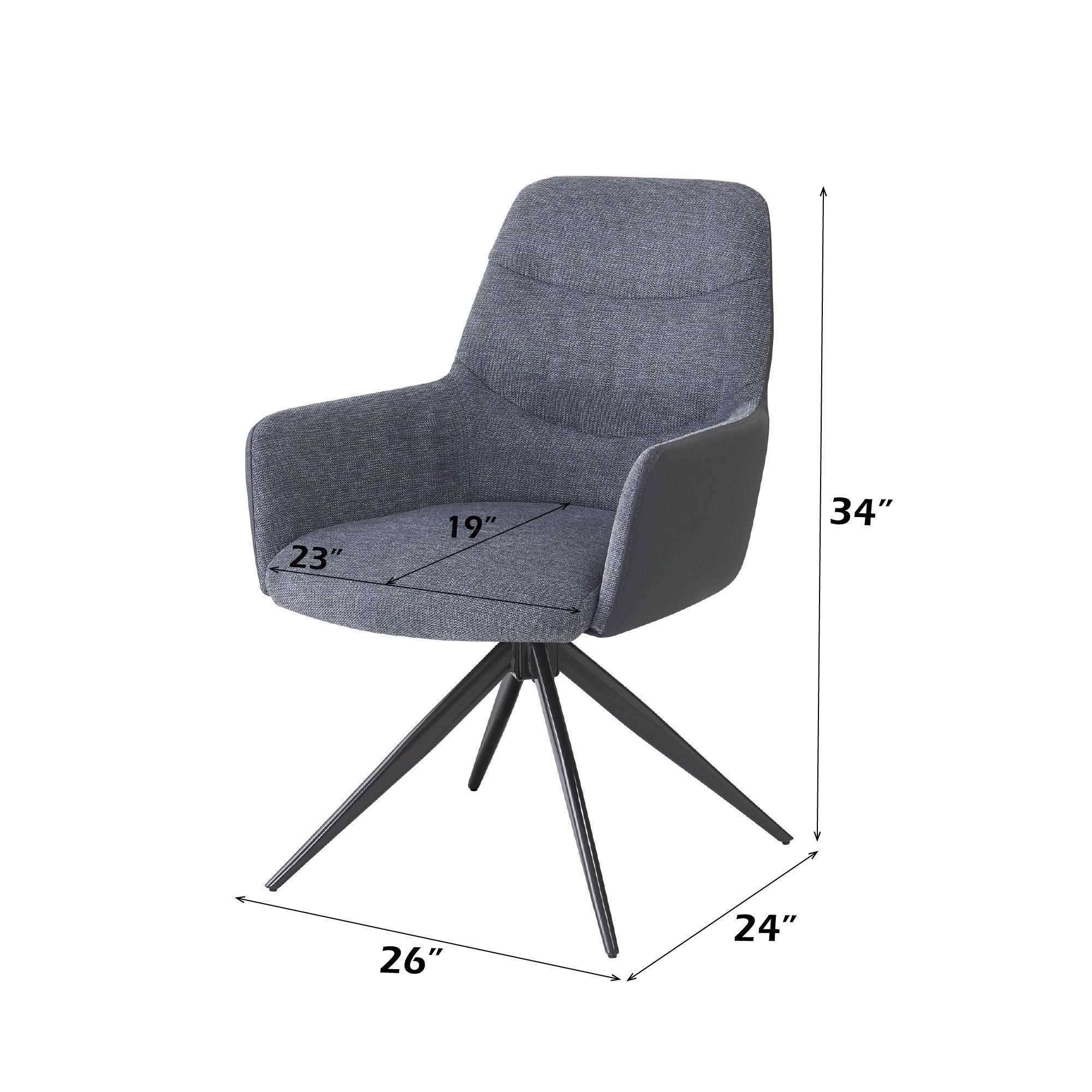 Hester - Arm Chair (Set of 2) - Gray - Image 2