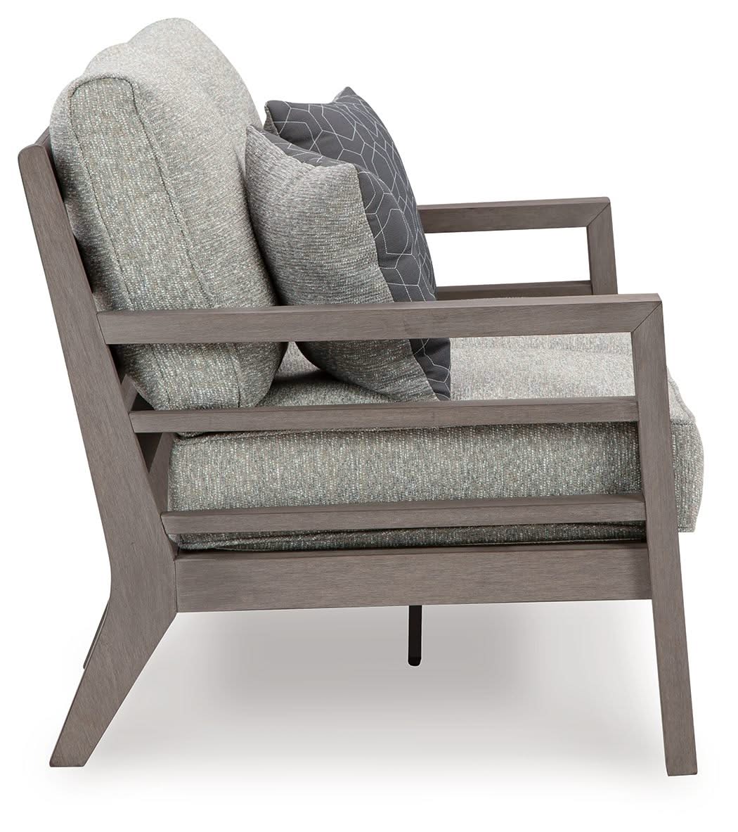 Hillside Barn - Loveseat W/Cushion - Gray / Brown - Image 2