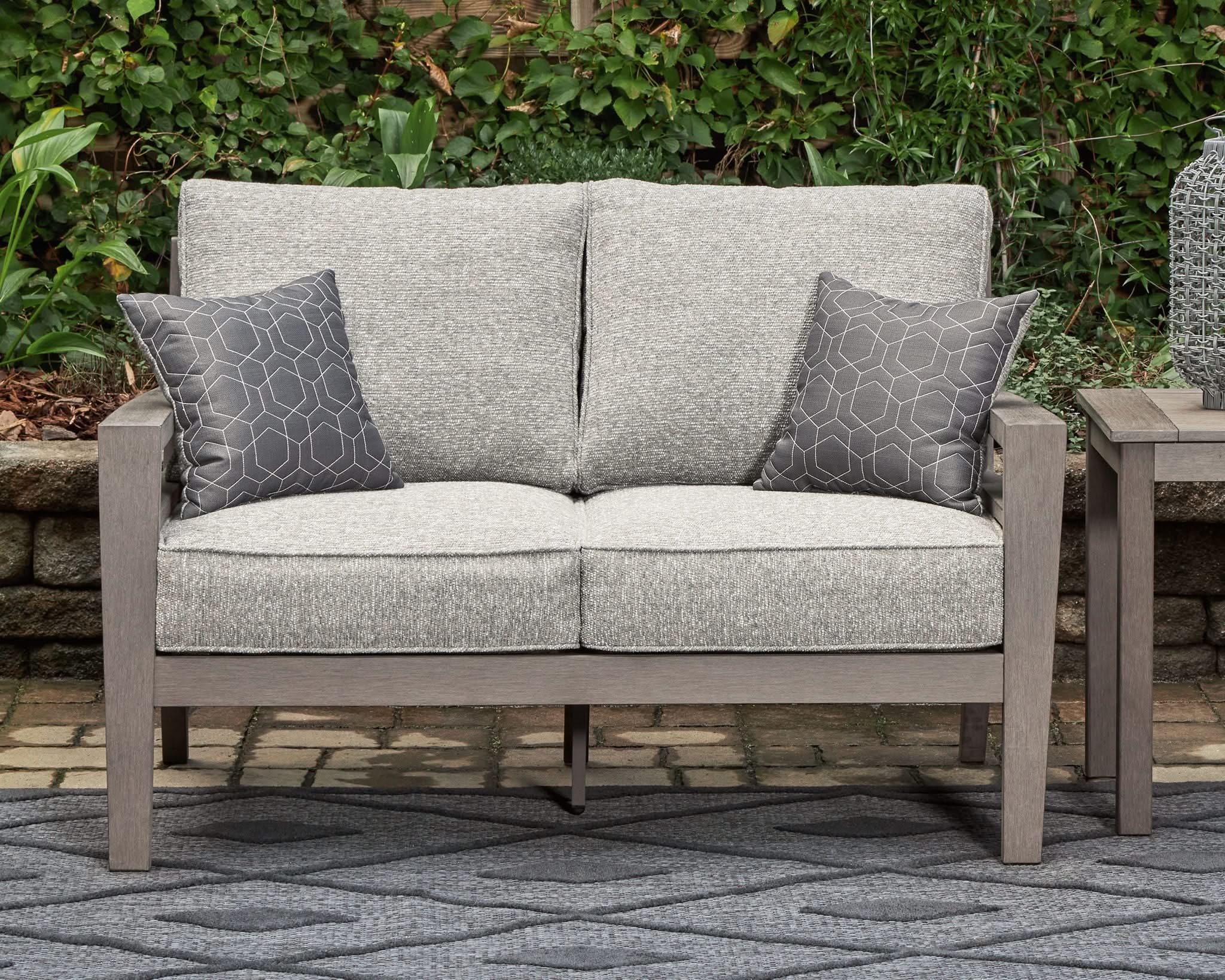 Hillside Barn - Loveseat W/Cushion - Gray / Brown - Image 3