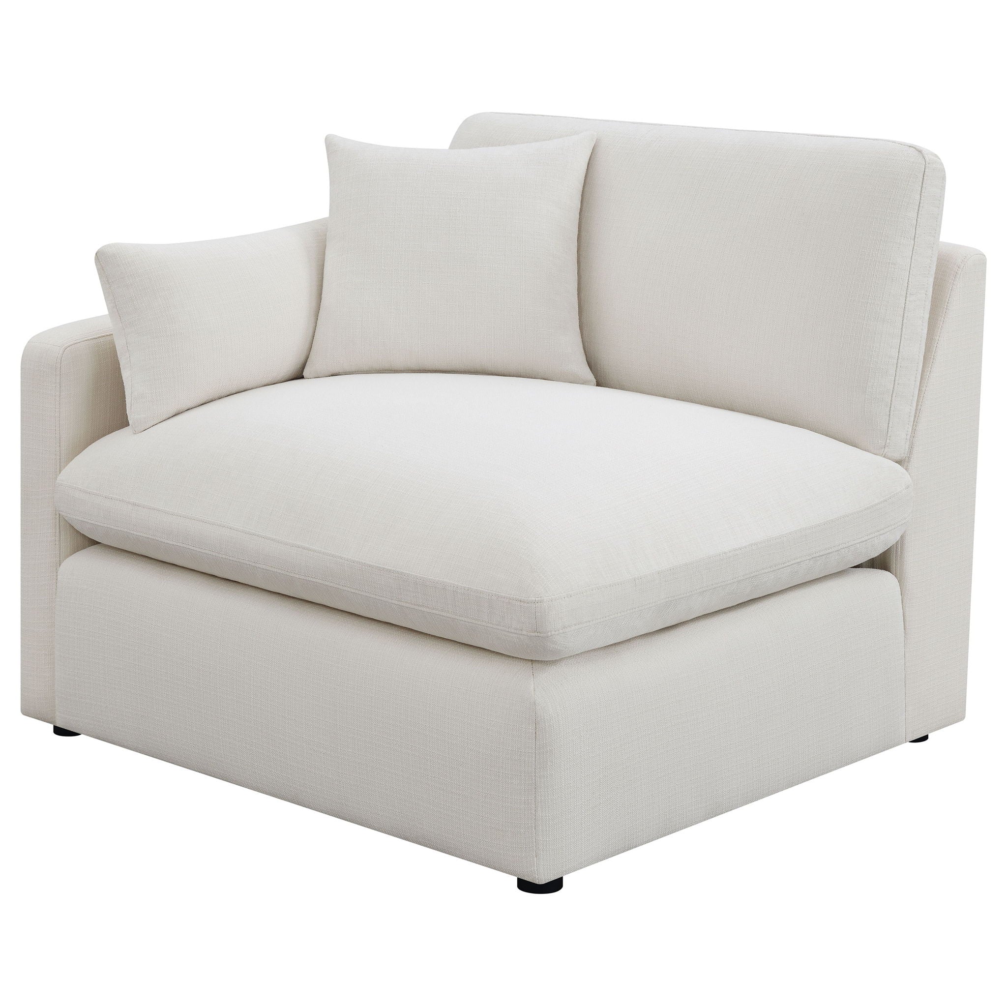 Hobson 4-piece Upholstered Modular Sectional Sofa Ivory - Image 3