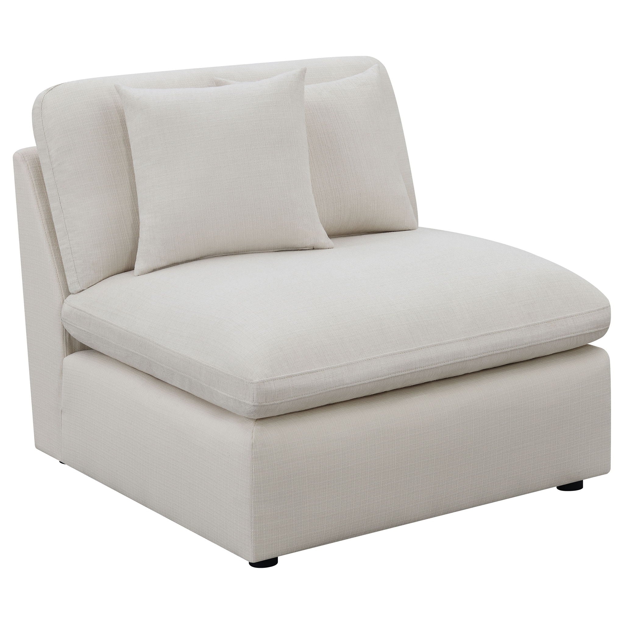 Hobson 4-piece Upholstered Modular Sectional Sofa Ivory - Image 4