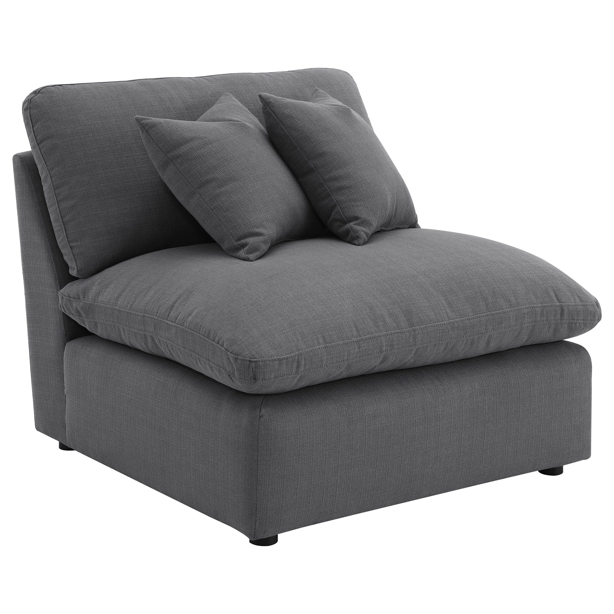 Hobson 6-piece Upholstered Modular Sectional Sofa Charcoal - Image 2