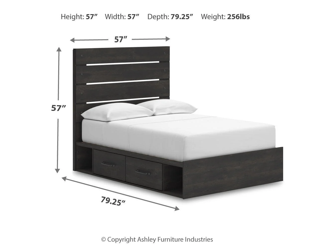 Hollivern - Panel Bed With Storage - Image 2