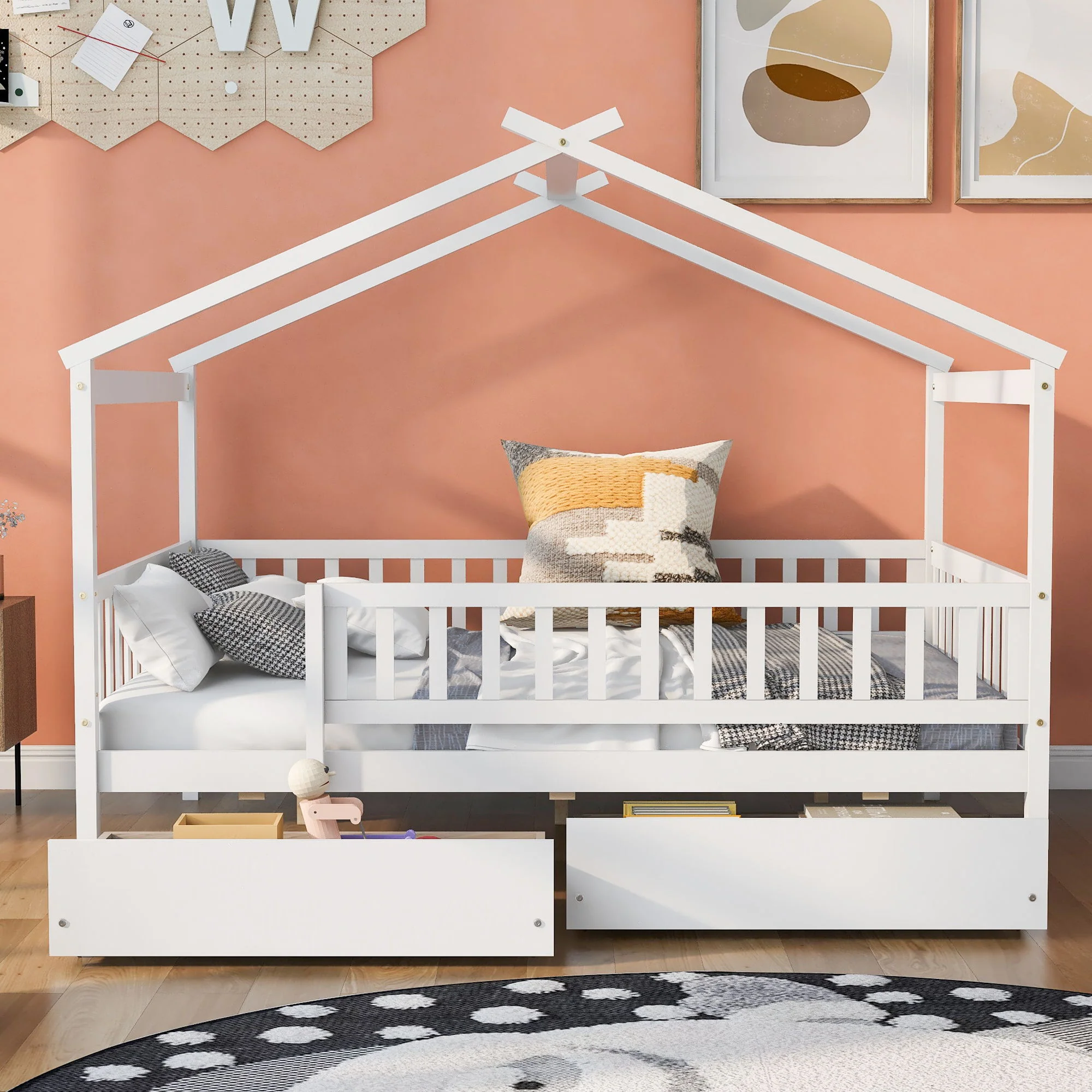 House Bed With 2 Drawers - Image 21