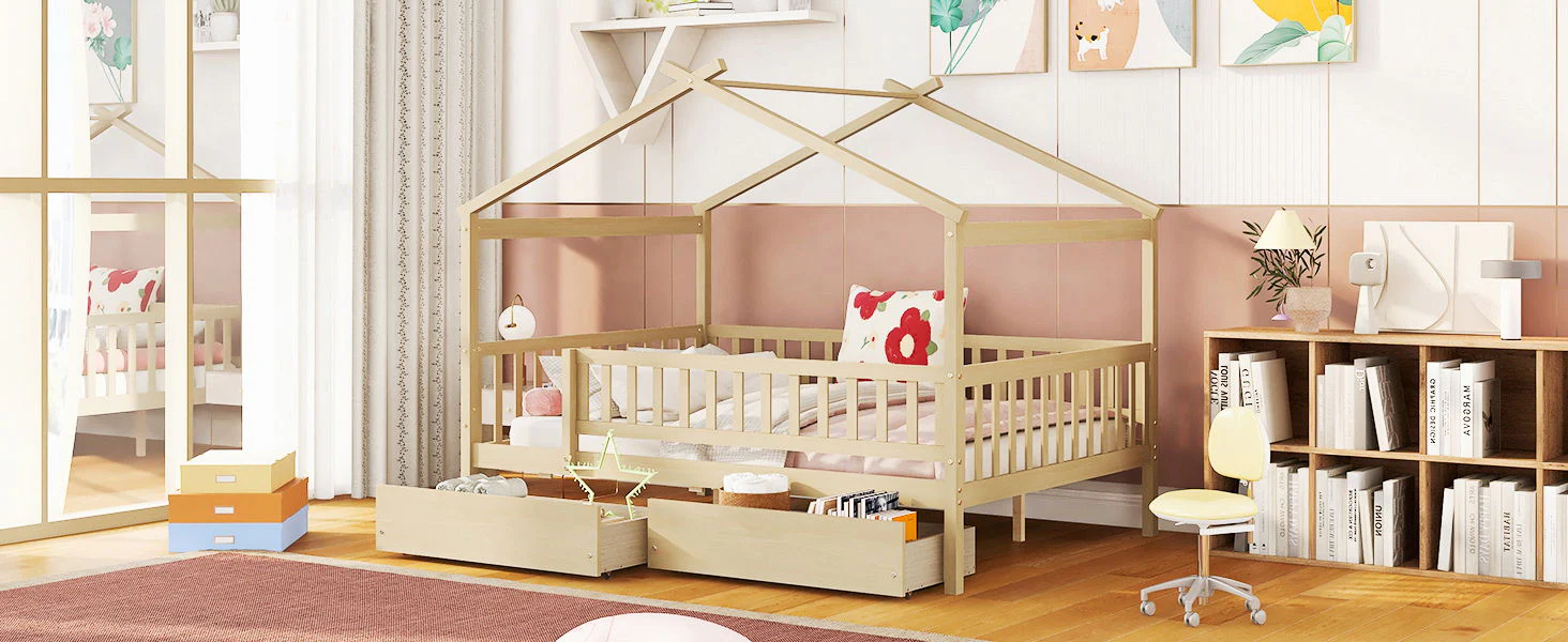 House Bed With 2 Drawers - Image 26