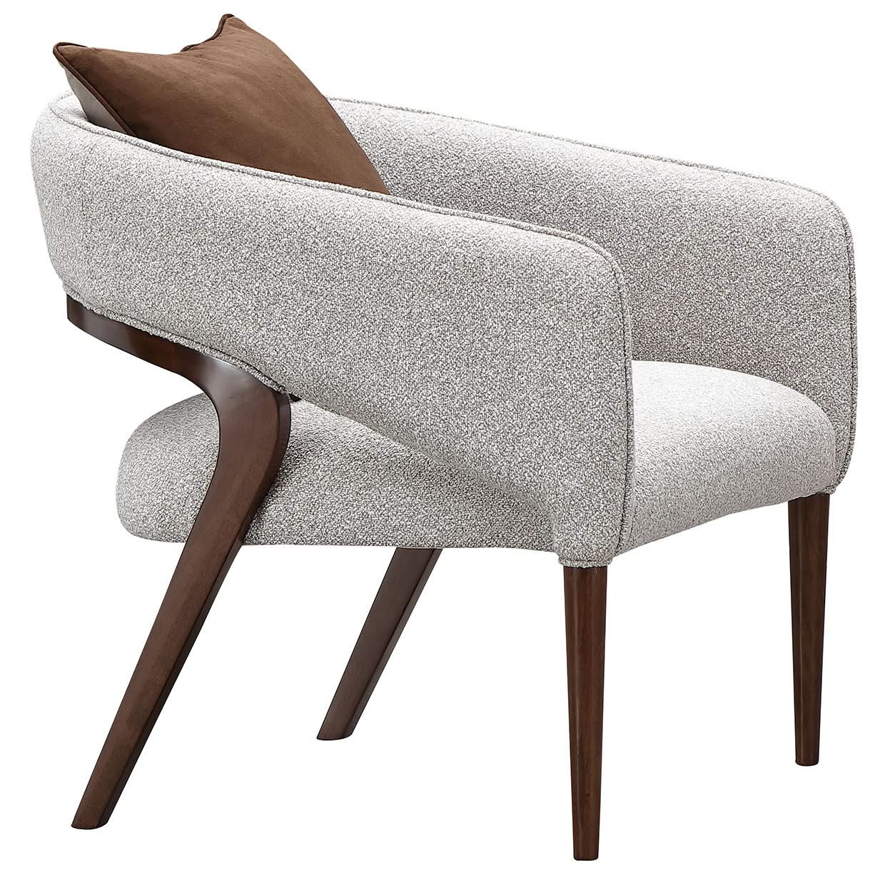 Houston - Accent Chair - Pebble / Walnut - Image 2