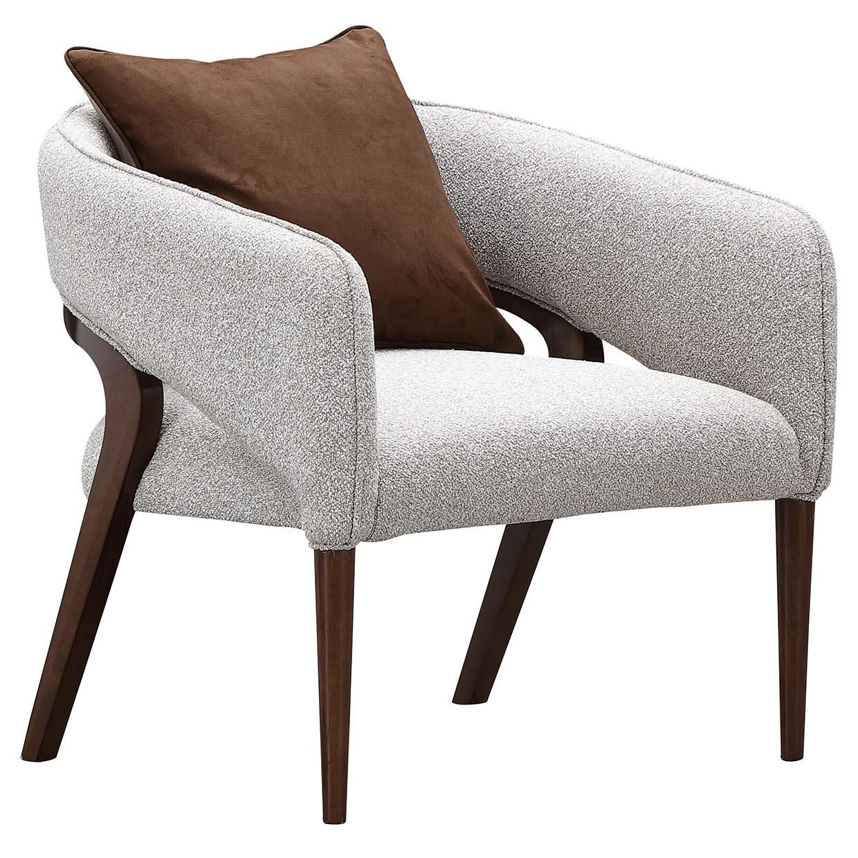 Houston - Accent Chair - Pebble / Walnut - Image 4