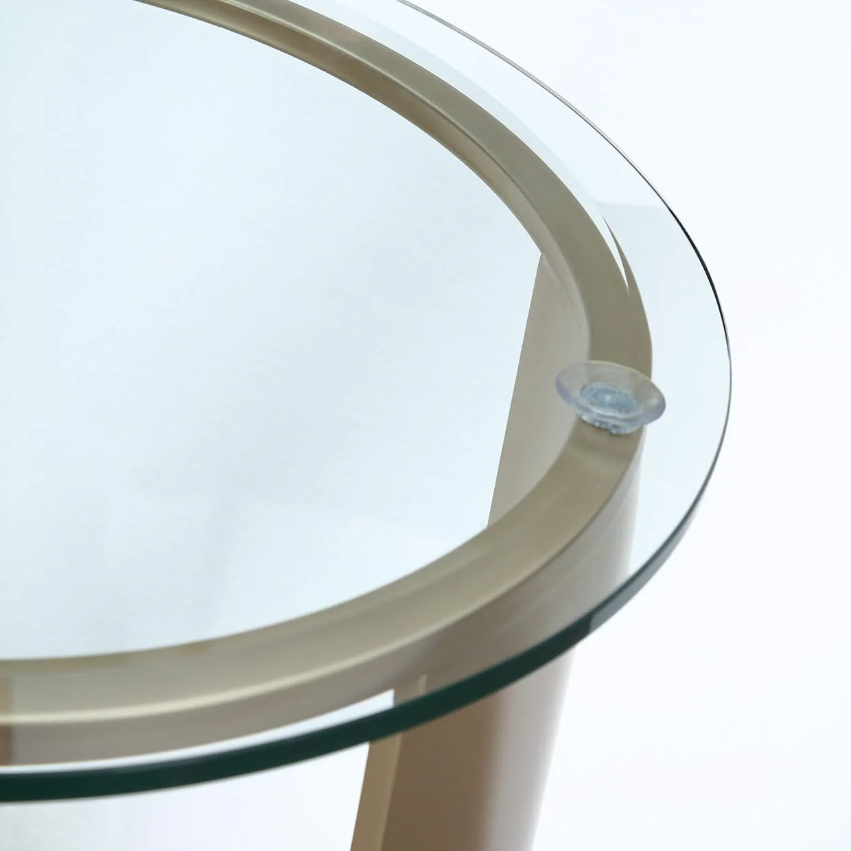 Houston - Round Chairside Table - Brushed Gold - Image 2